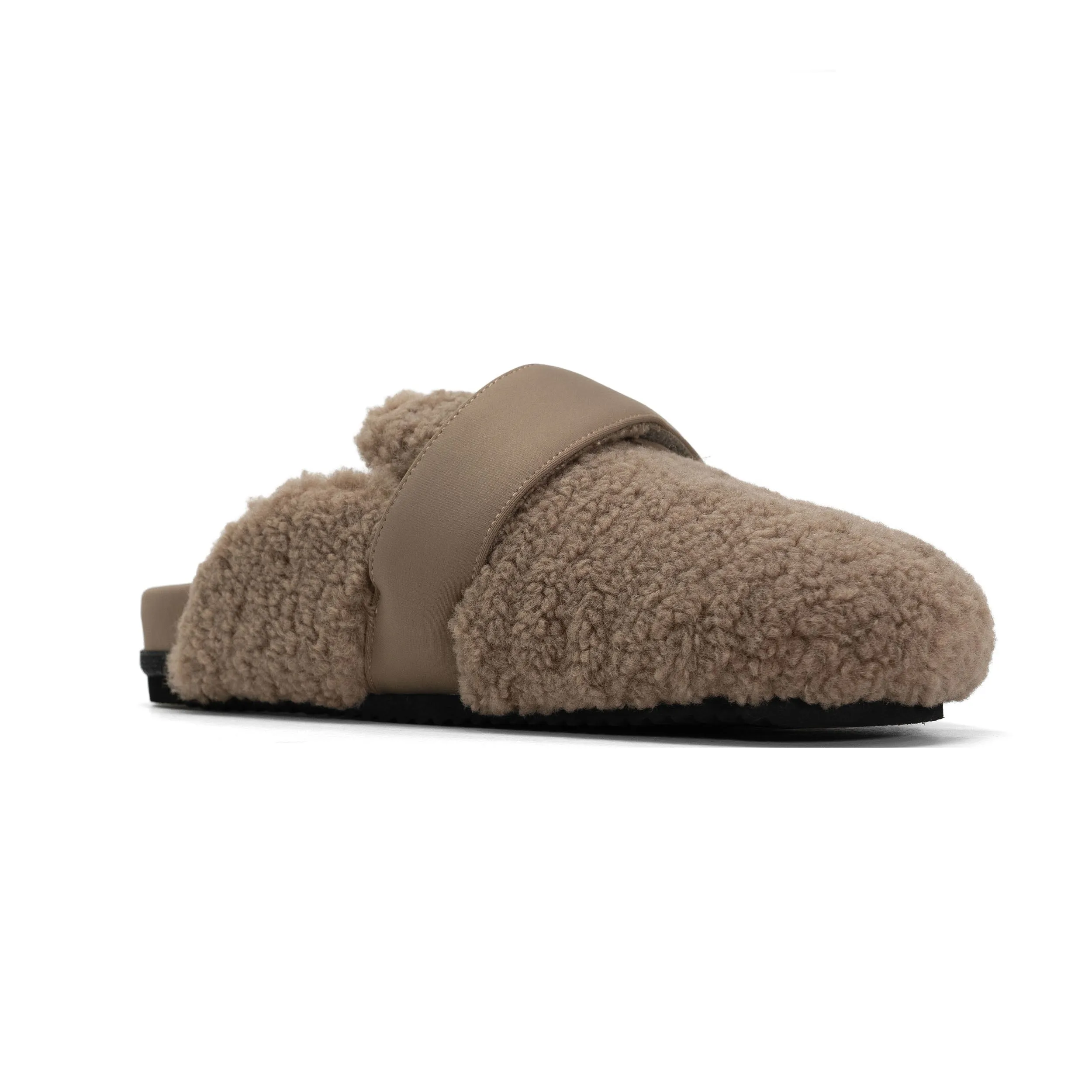 ROAM FUZZY LOAFER MULE OAT FAUX SHEARLING