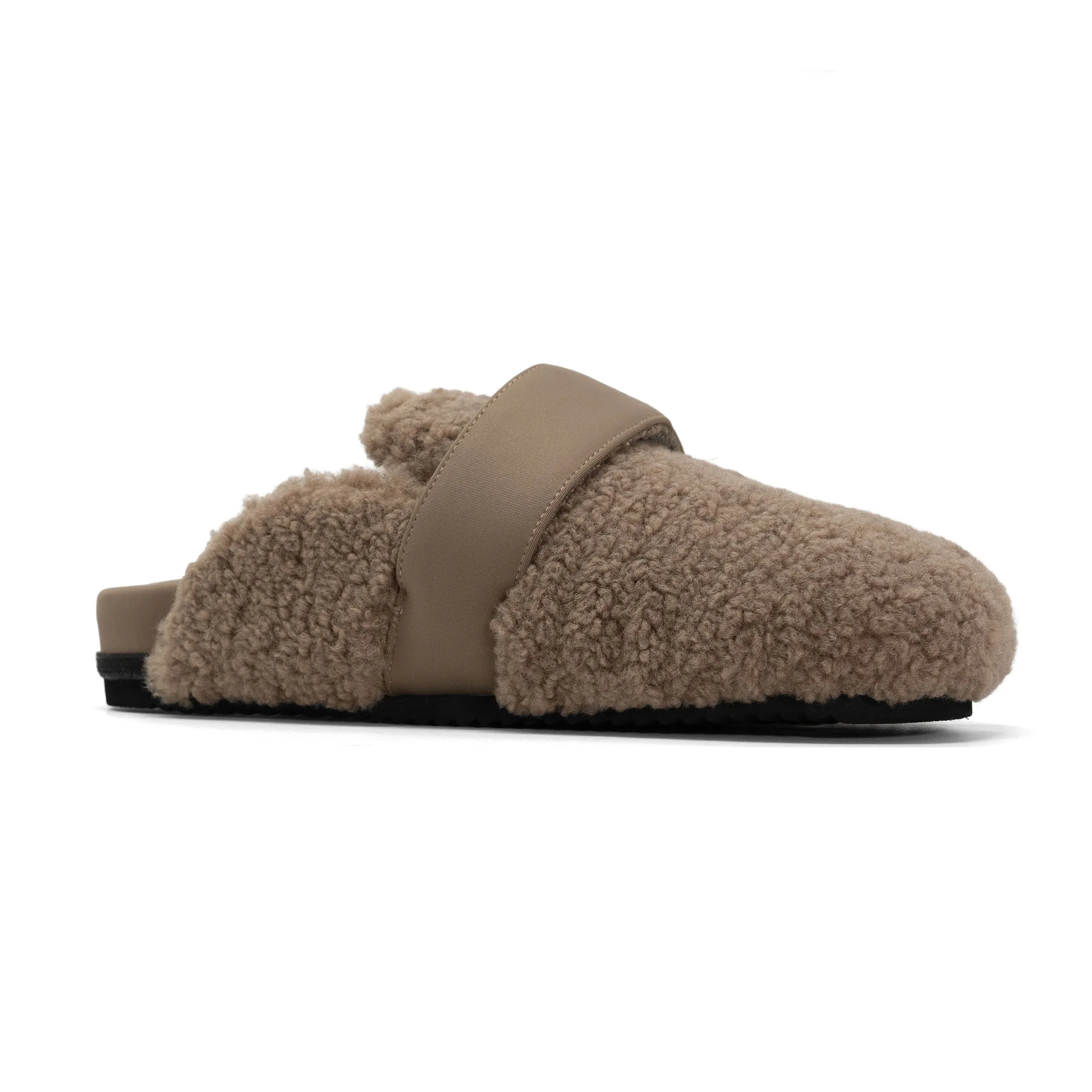 ROAM FUZZY LOAFER MULE OAT FAUX SHEARLING