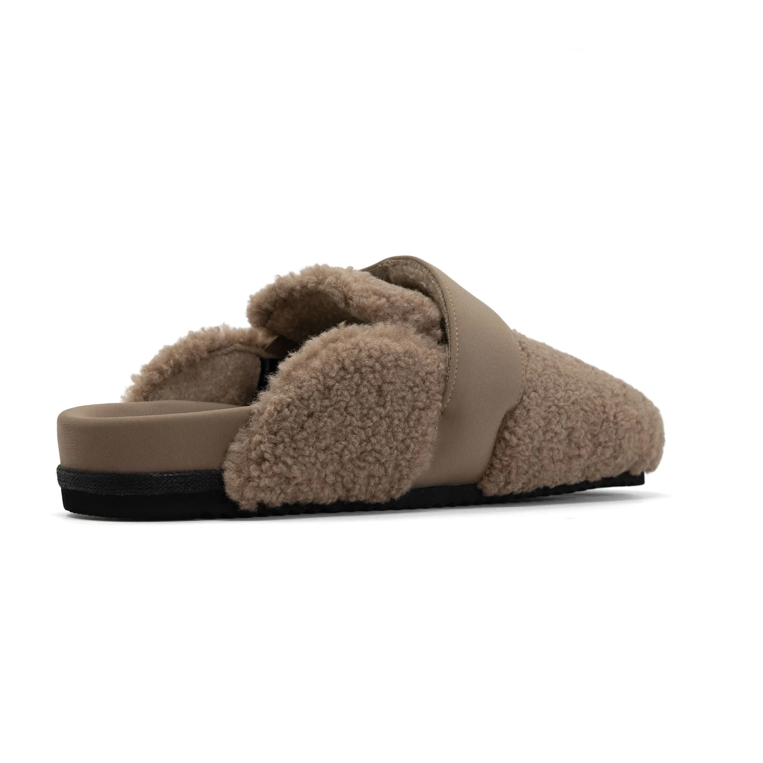 ROAM FUZZY LOAFER MULE OAT FAUX SHEARLING