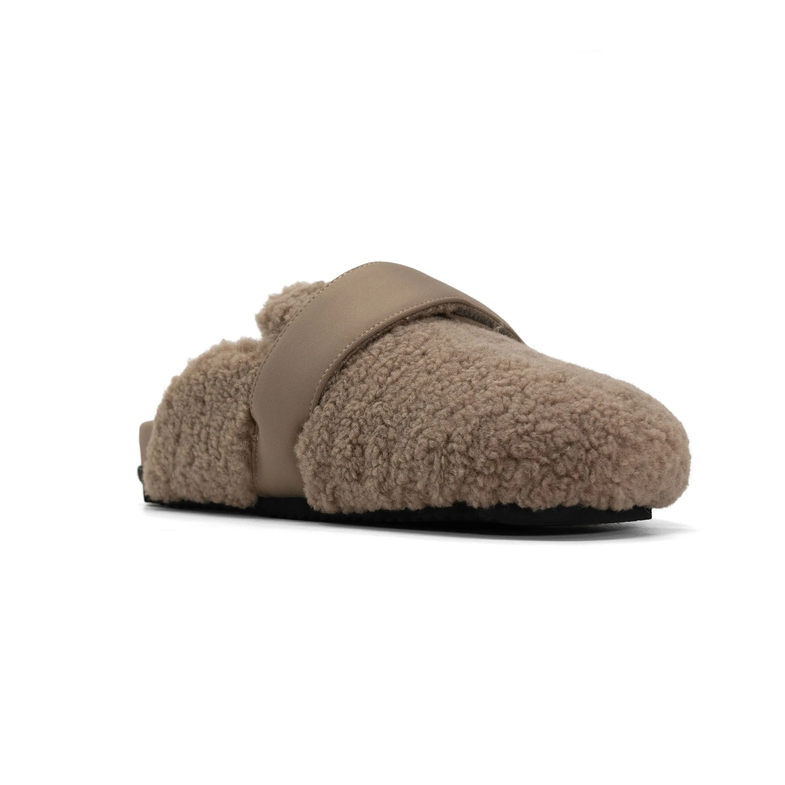 ROAM FUZZY LOAFER MULE OAT FAUX SHEARLING