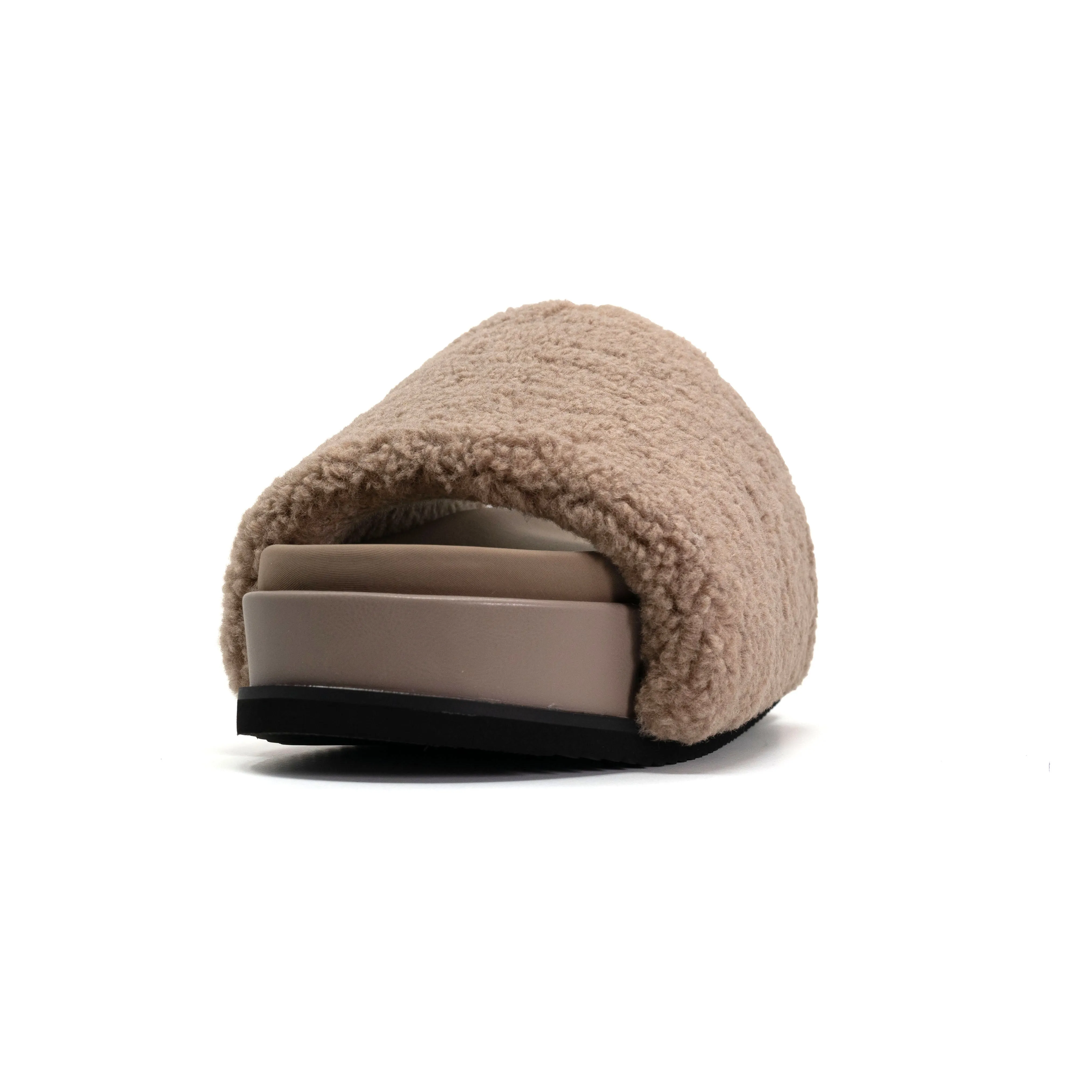 ROAM FUZZY STACK PLATFORM OAT FAUX SHEARLING