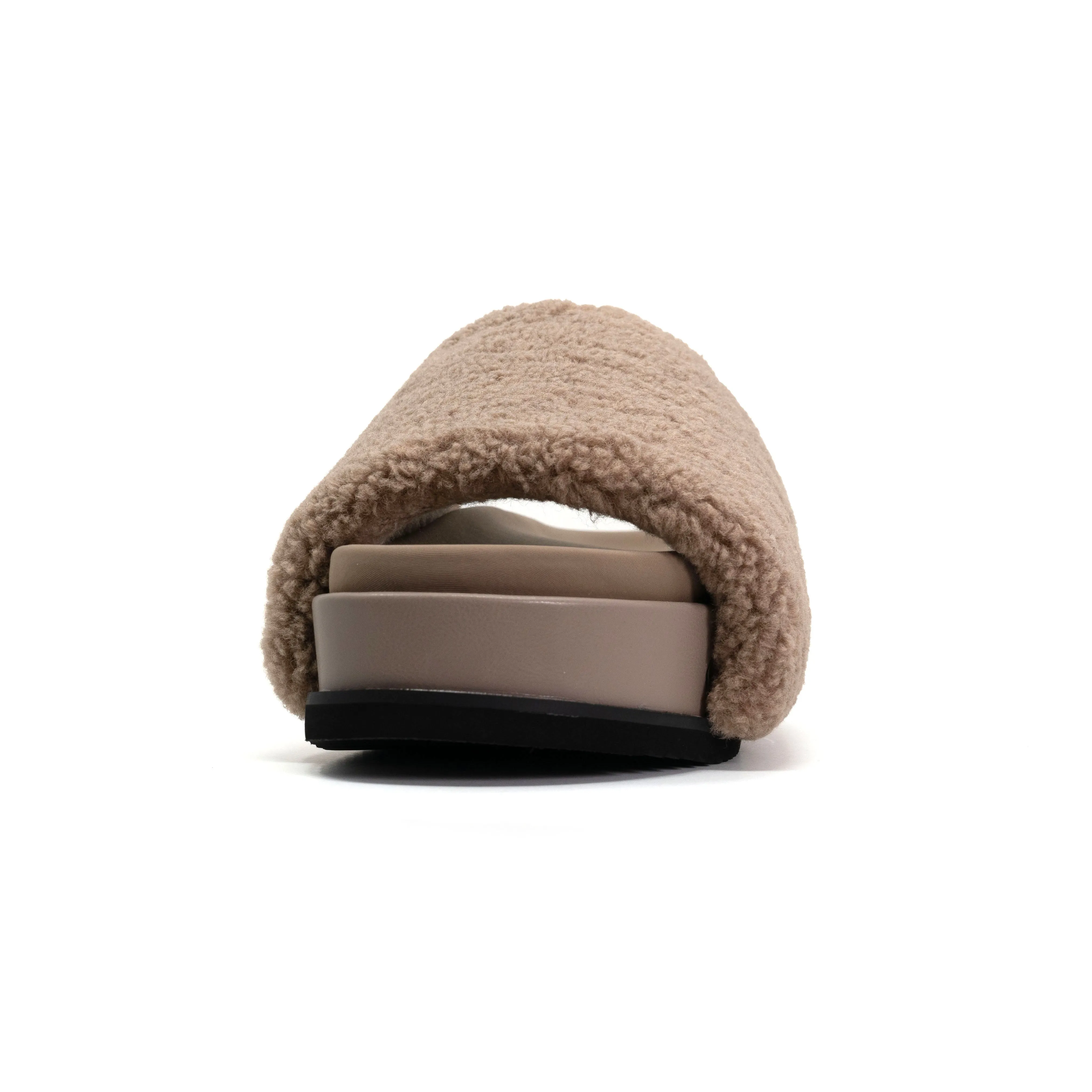 ROAM FUZZY STACK PLATFORM OAT FAUX SHEARLING