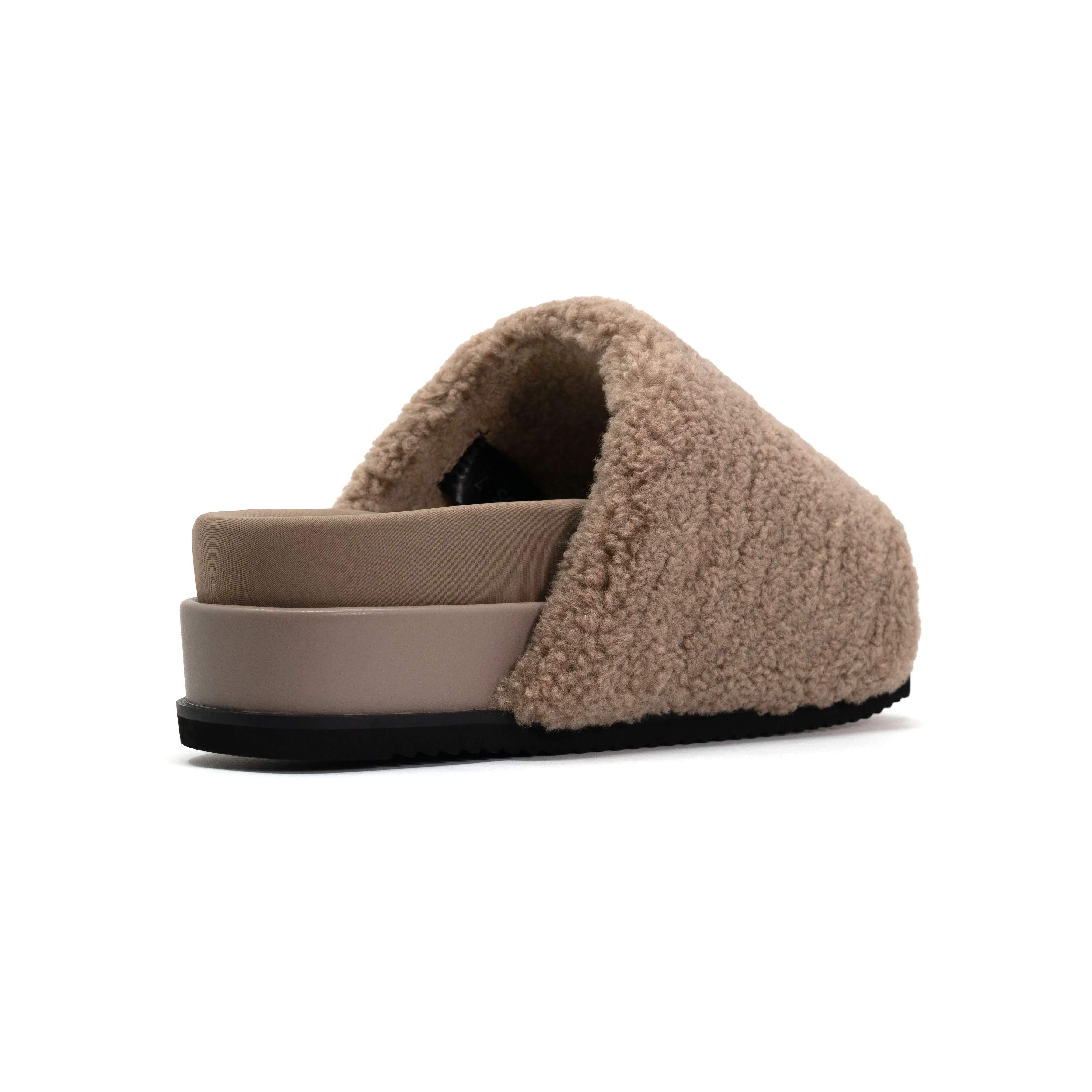 ROAM FUZZY STACK PLATFORM OAT FAUX SHEARLING
