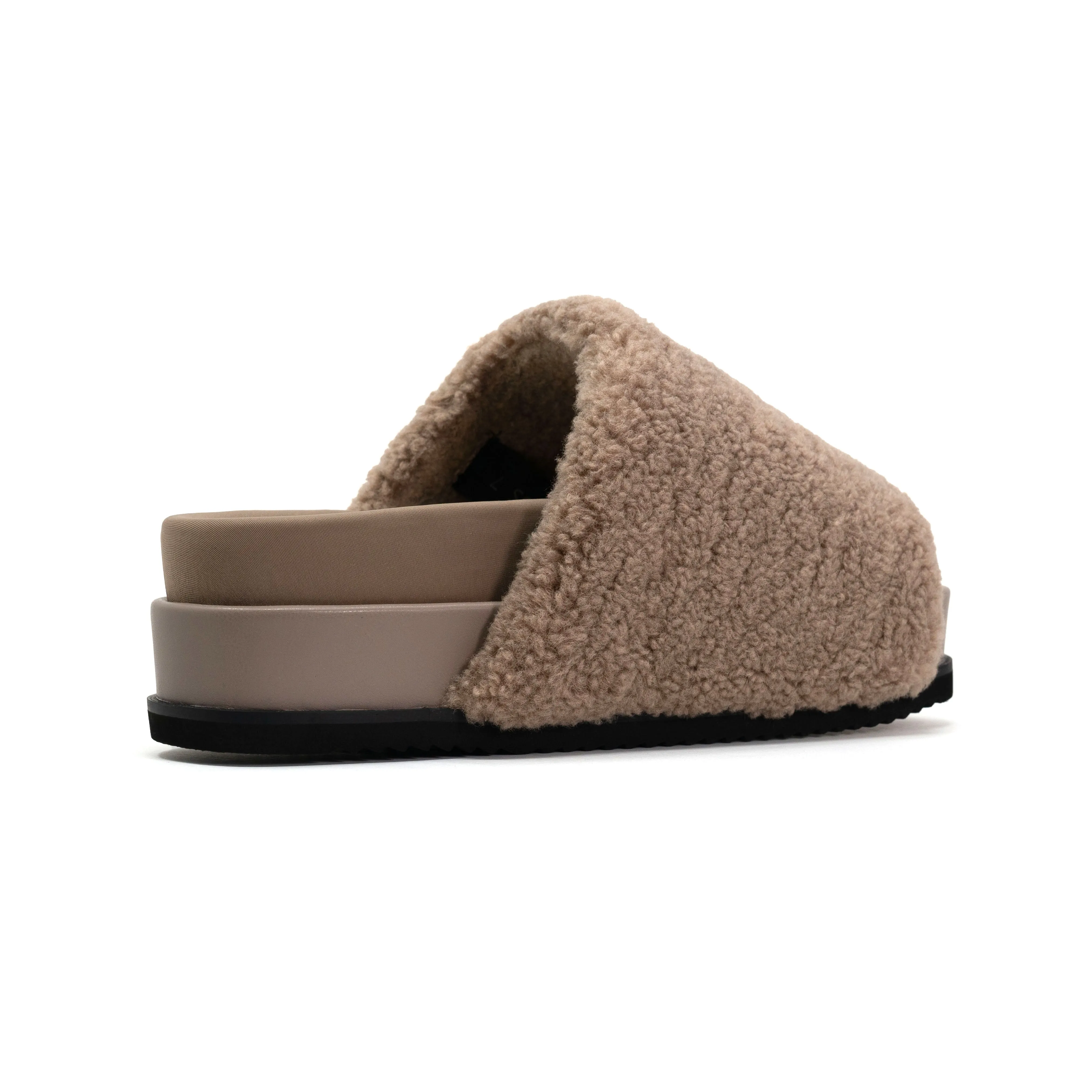 ROAM FUZZY STACK PLATFORM OAT FAUX SHEARLING