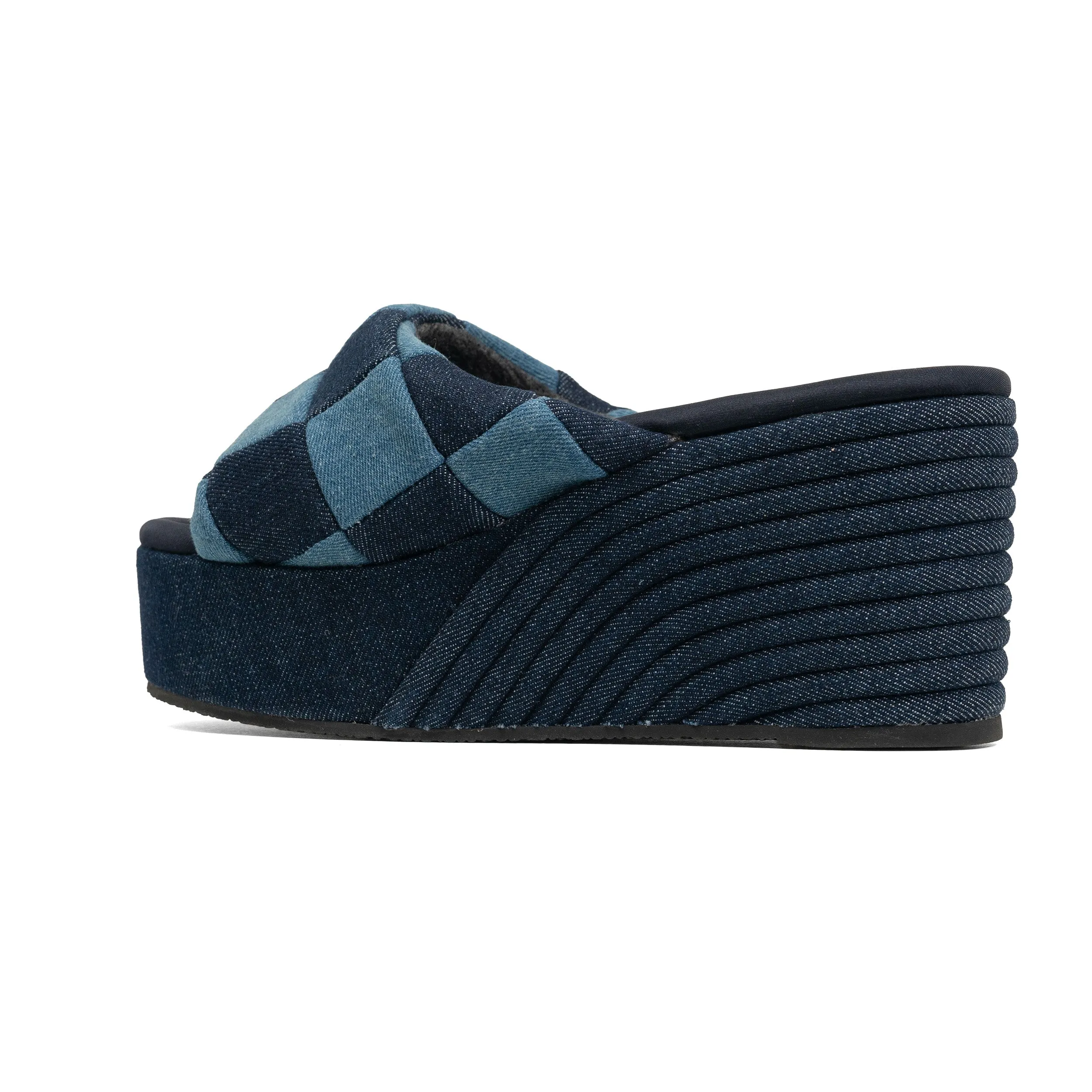 ROAM SCOOP PATCH DENIM MID STRATA PLATFORM WEDGE
