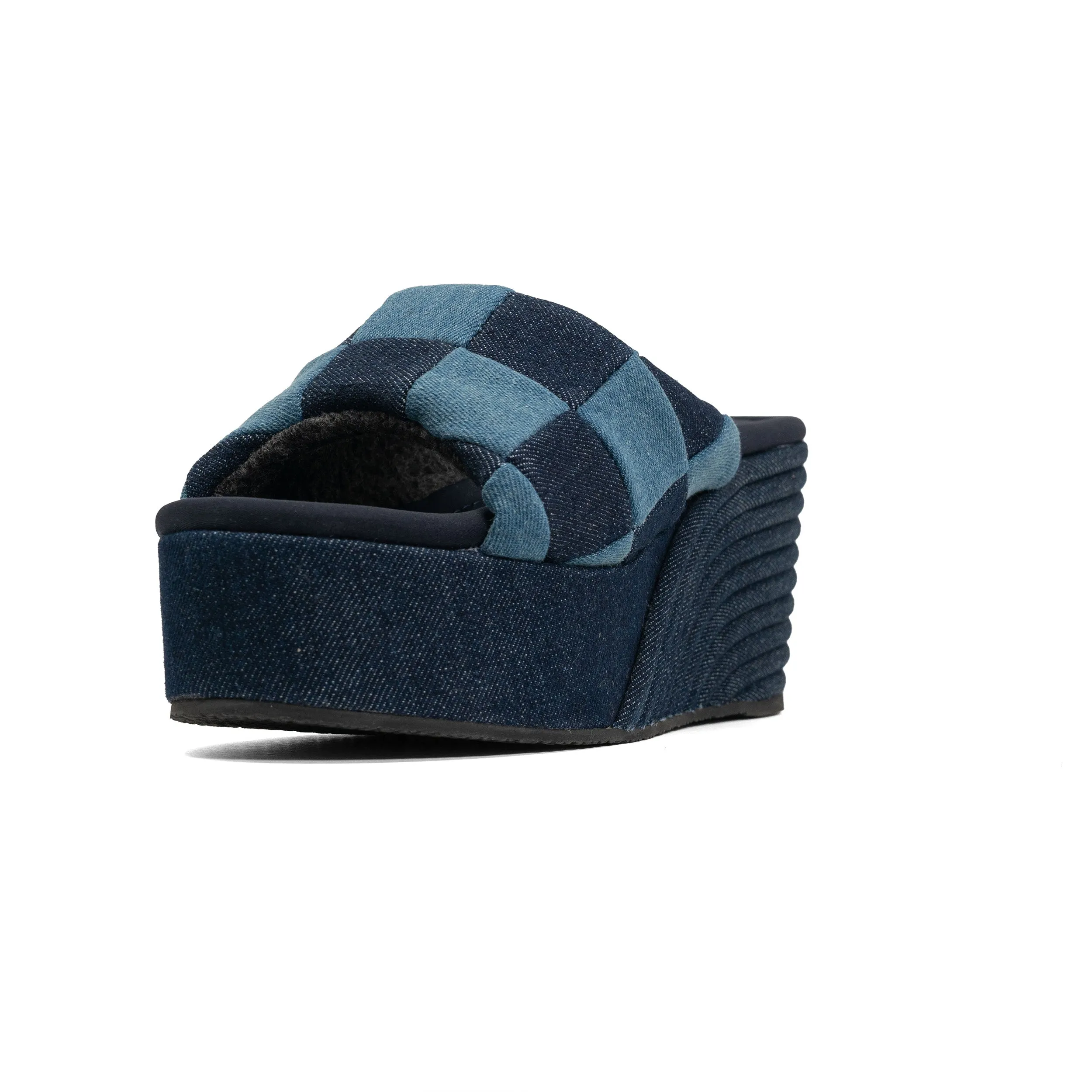 ROAM SCOOP PATCH DENIM MID STRATA PLATFORM WEDGE