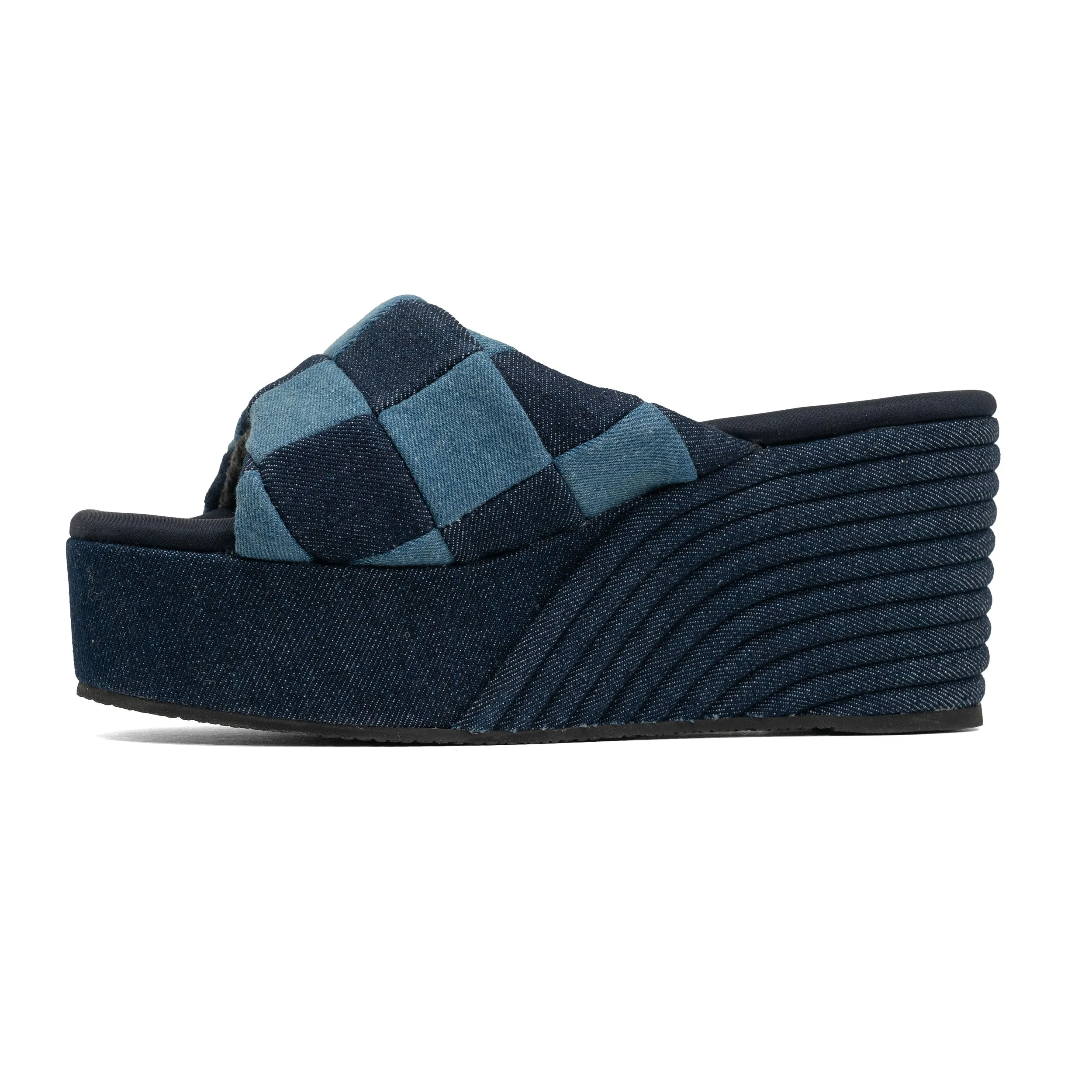 ROAM SCOOP PATCH DENIM MID STRATA PLATFORM WEDGE