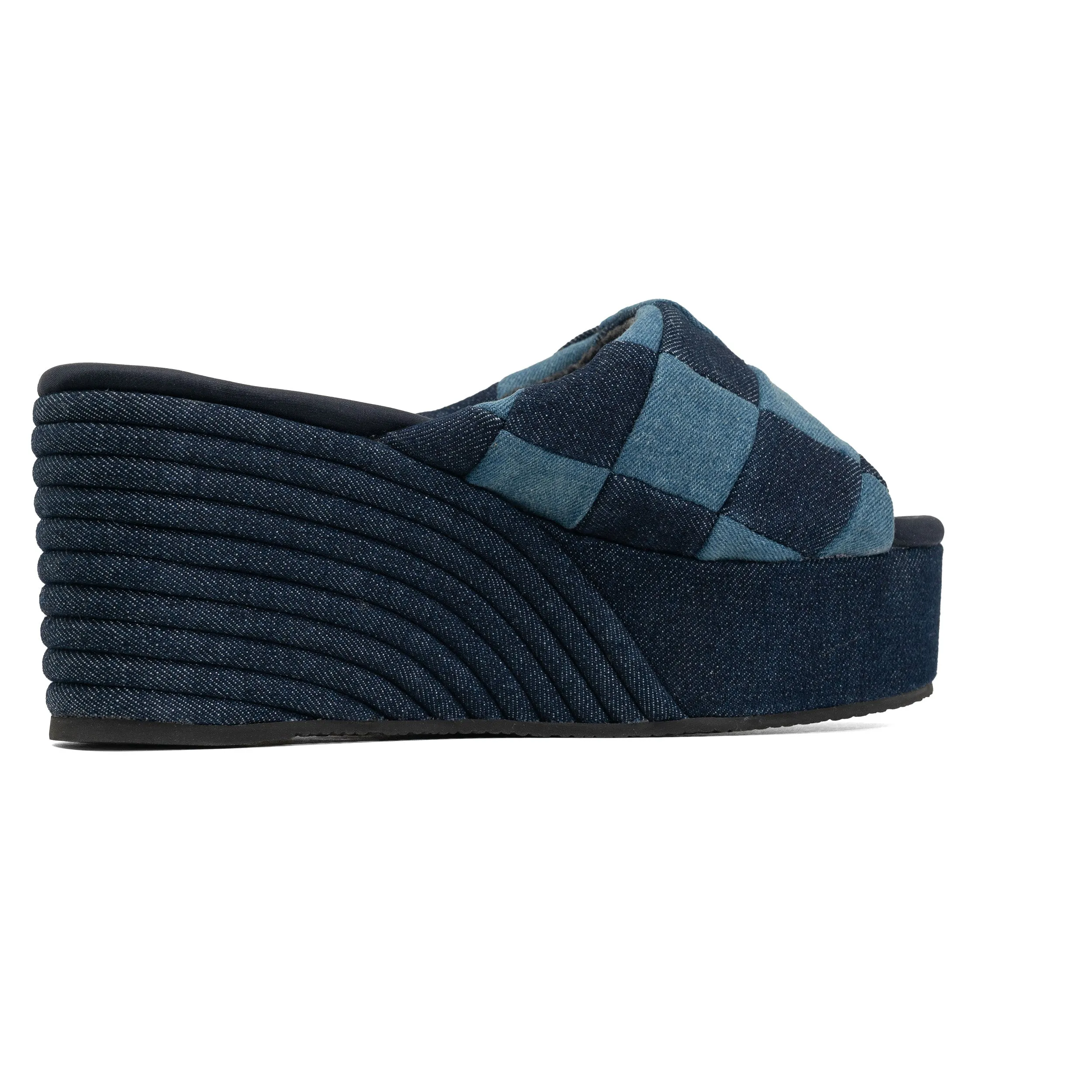 ROAM SCOOP PATCH DENIM MID STRATA PLATFORM WEDGE