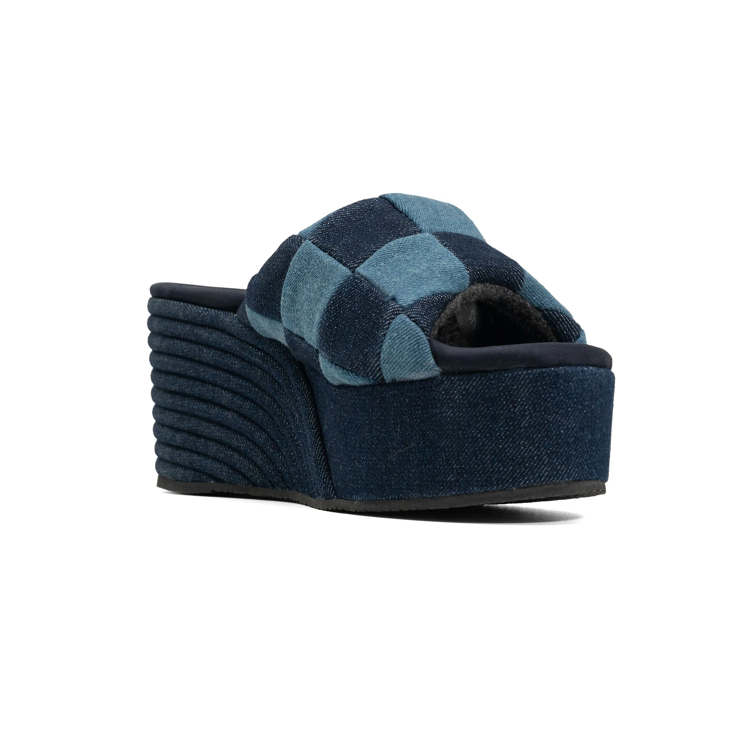 ROAM SCOOP PATCH DENIM MID STRATA PLATFORM WEDGE