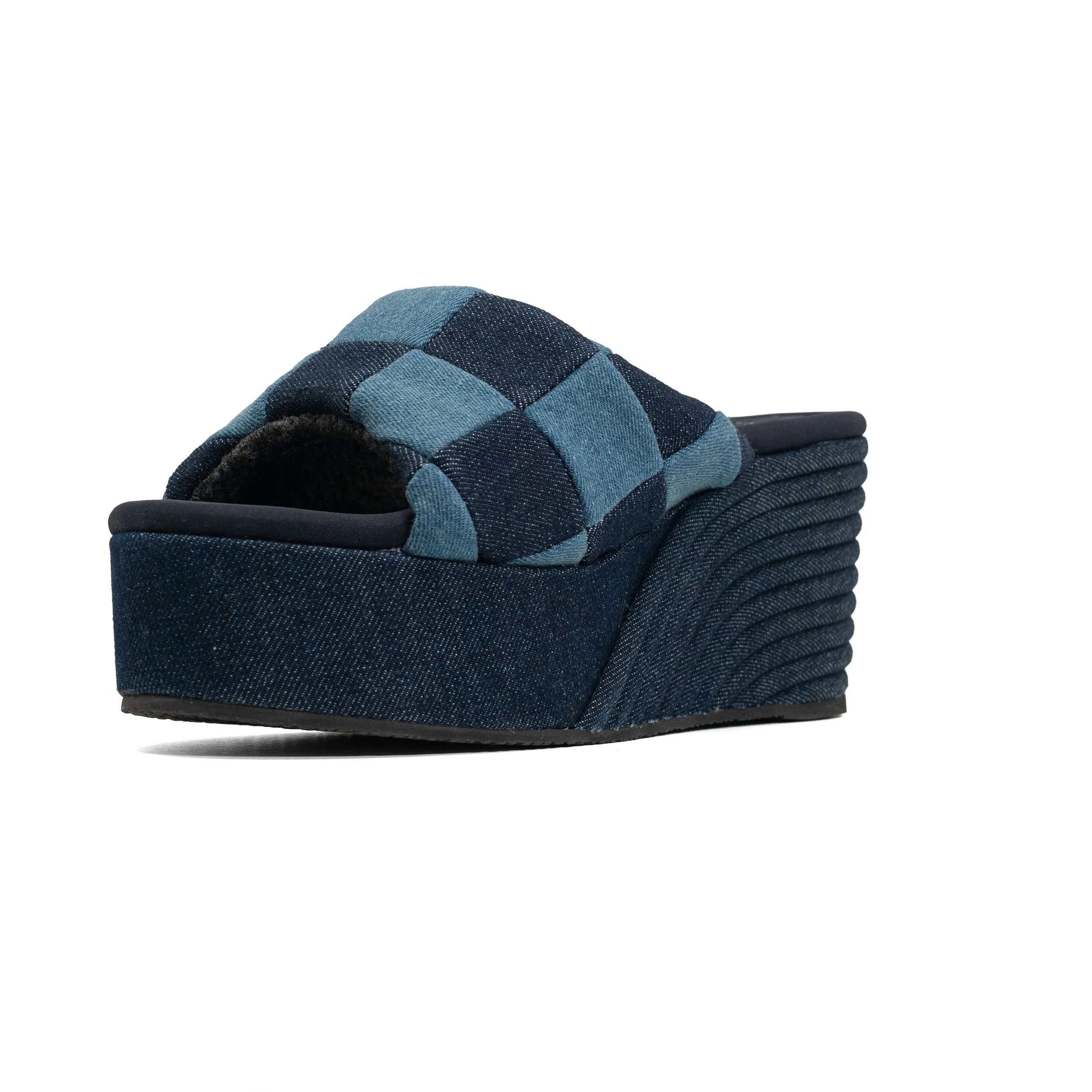ROAM SCOOP PATCH DENIM MID STRATA PLATFORM WEDGE