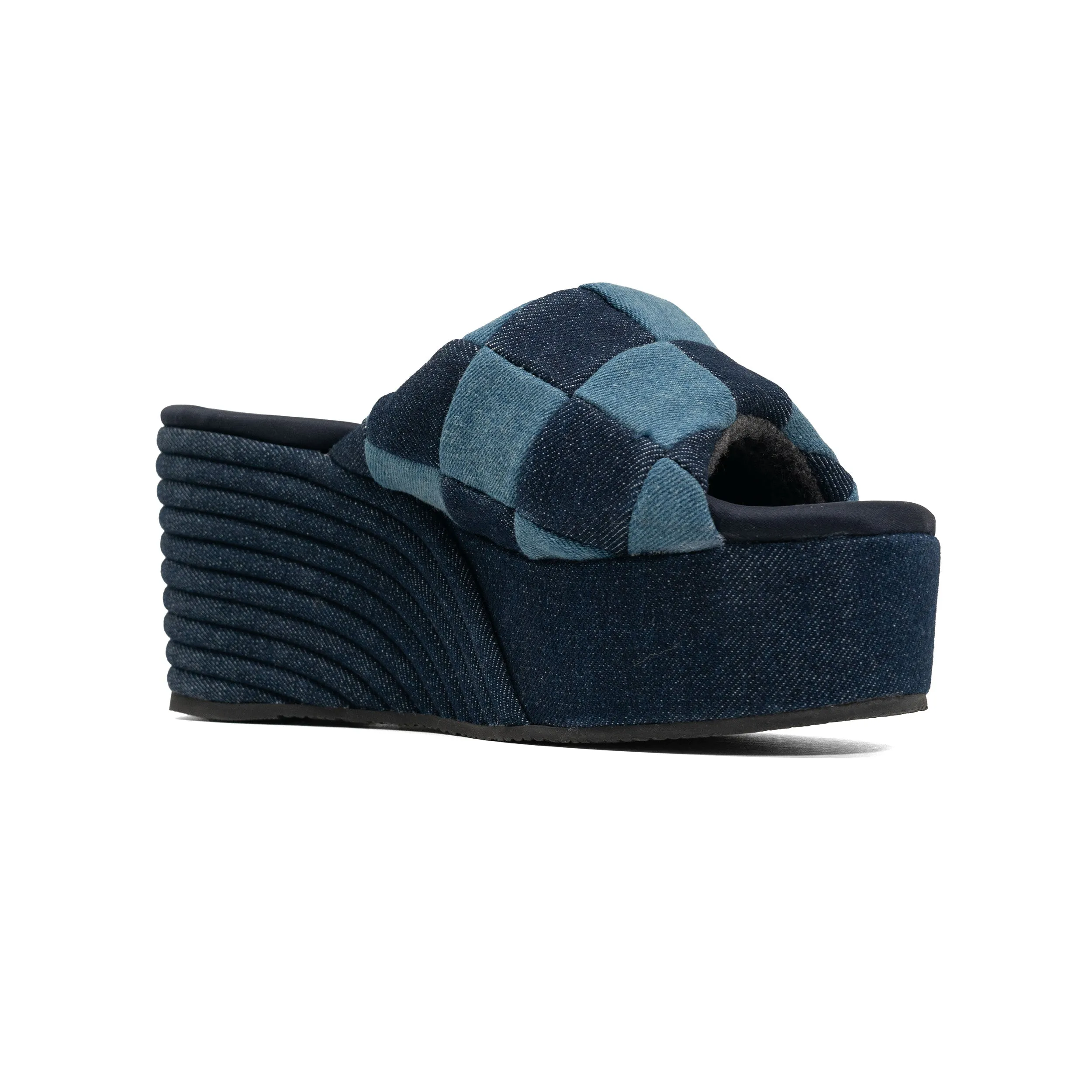 ROAM SCOOP PATCH DENIM MID STRATA PLATFORM WEDGE