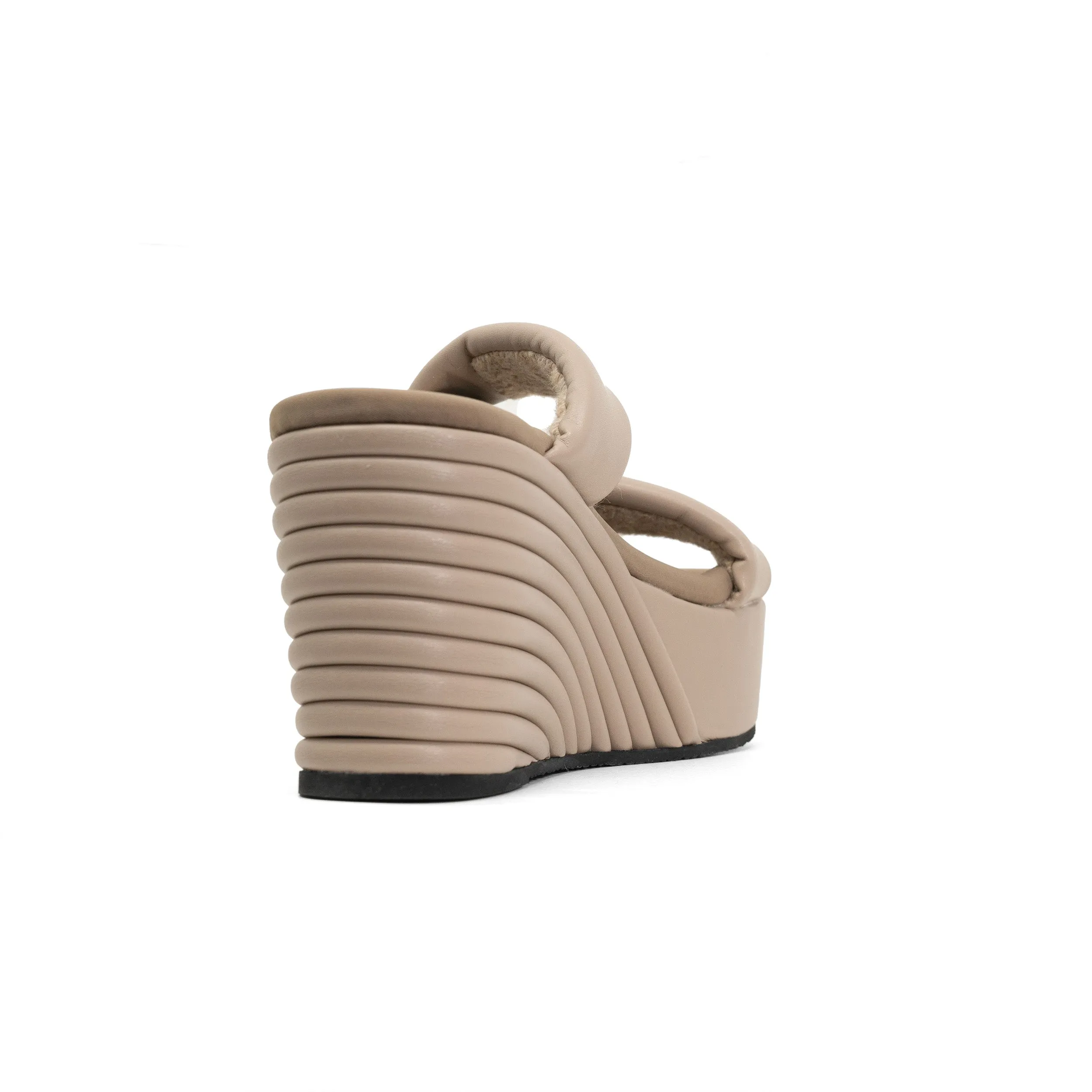 ROAM SIDE SLIP MID STRATA PLATFORM WEDGE OYSTER VEGAN LEATHER