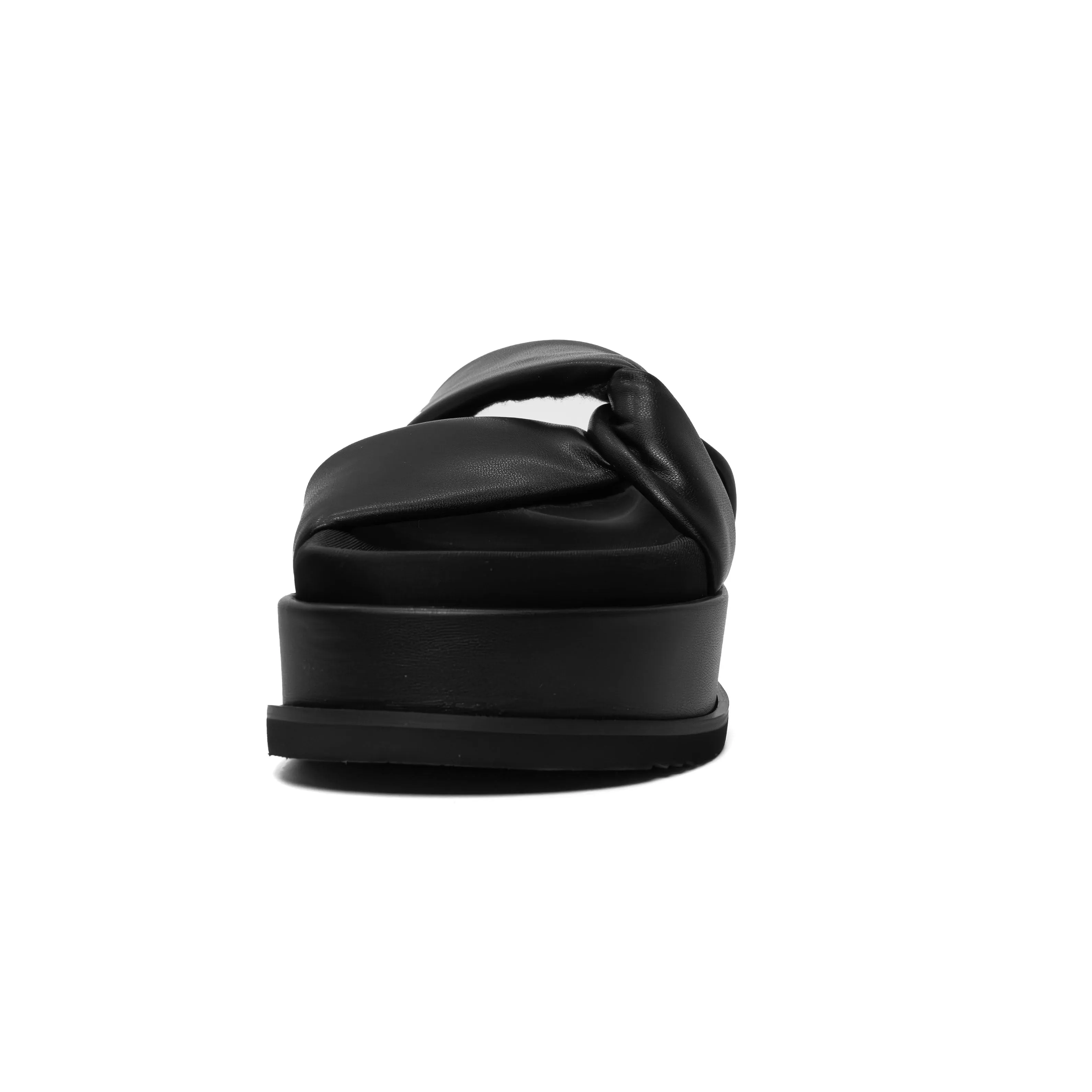 ROAM SIDE SLIP STACK PLATFORM  BLACK VEGAN LEATHER