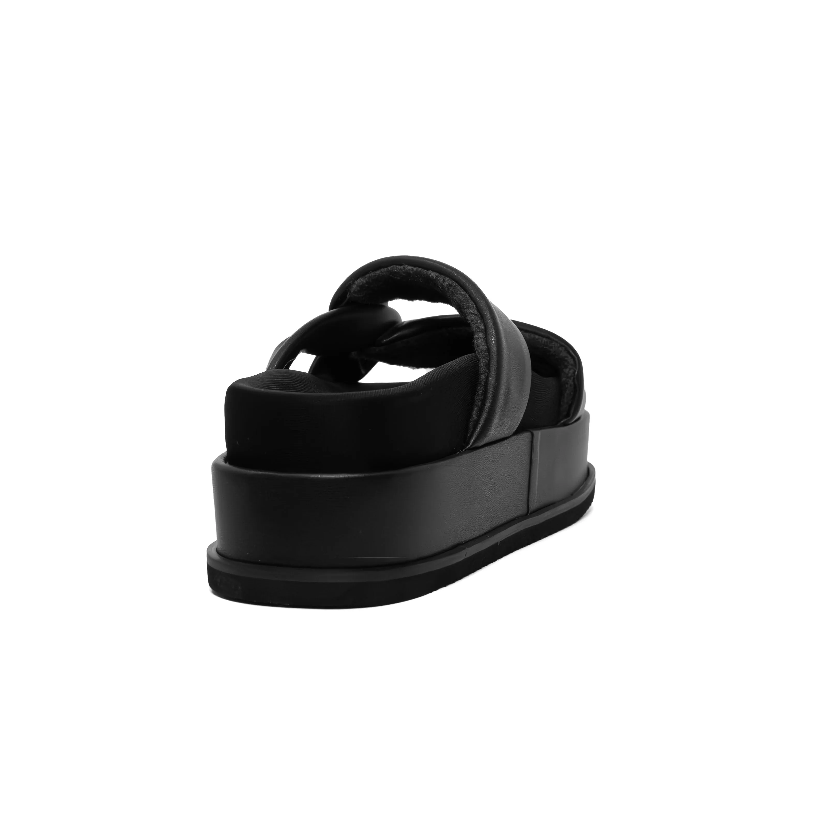 ROAM SIDE SLIP STACK PLATFORM  BLACK VEGAN LEATHER