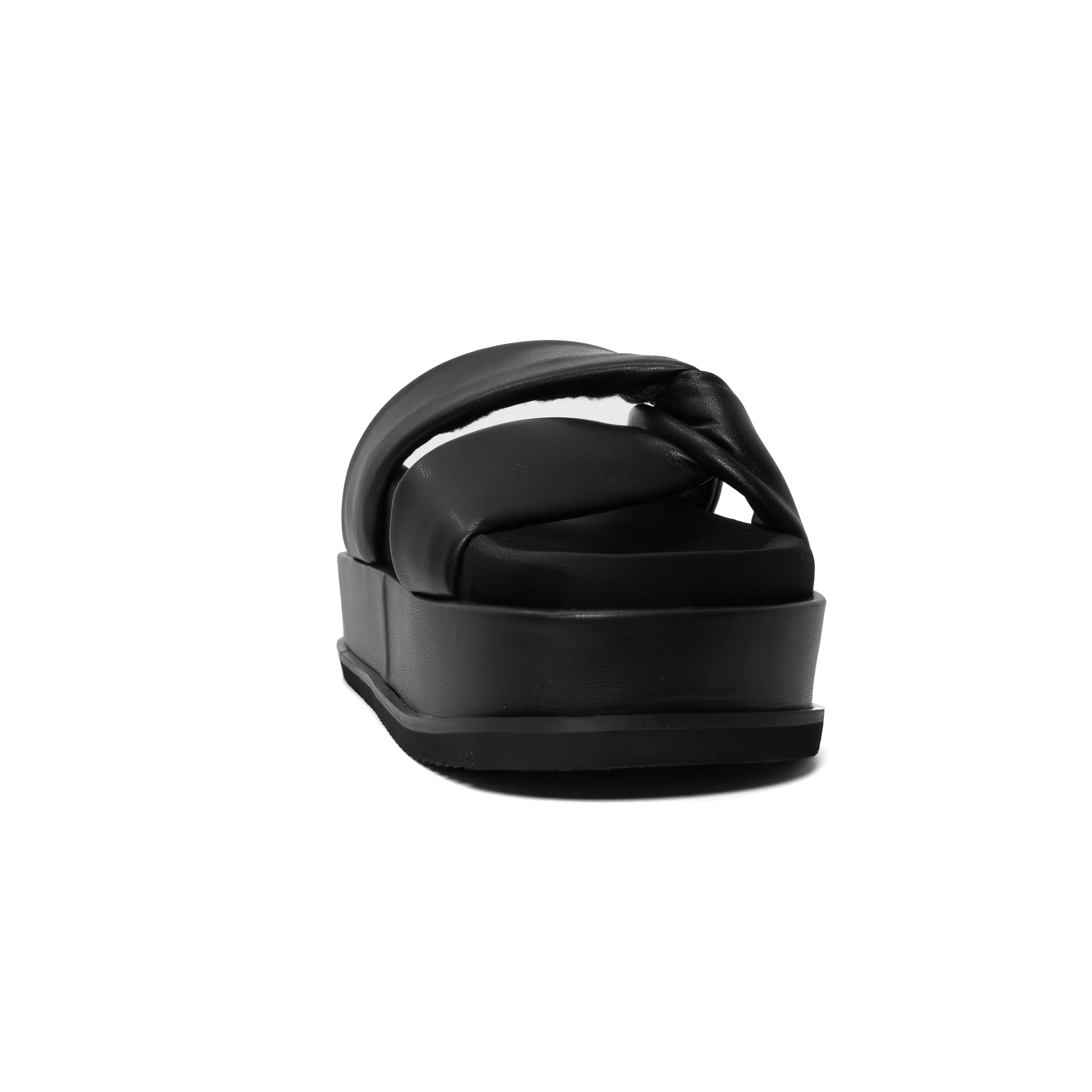 ROAM SIDE SLIP STACK PLATFORM  BLACK VEGAN LEATHER