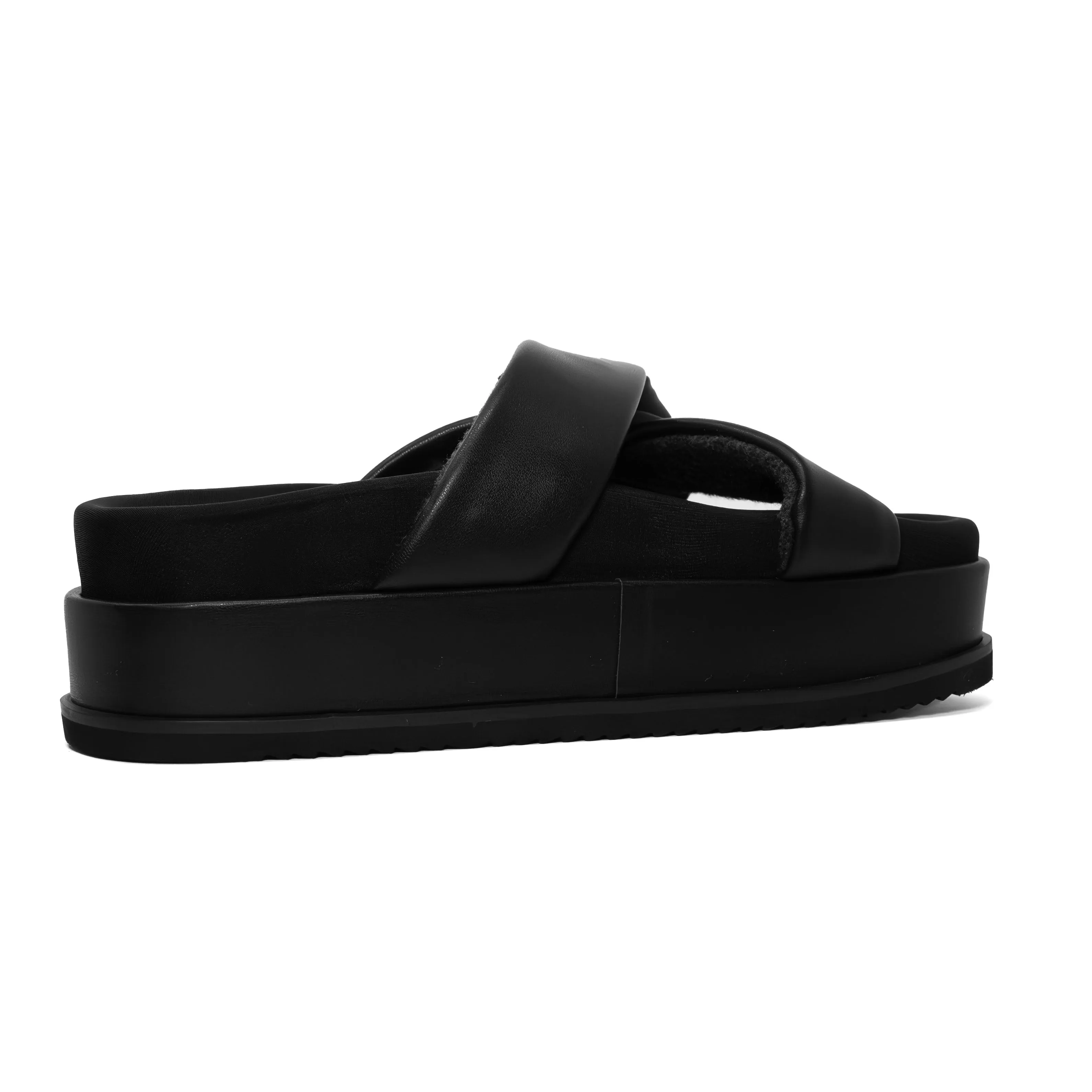 ROAM SIDE SLIP STACK PLATFORM  BLACK VEGAN LEATHER