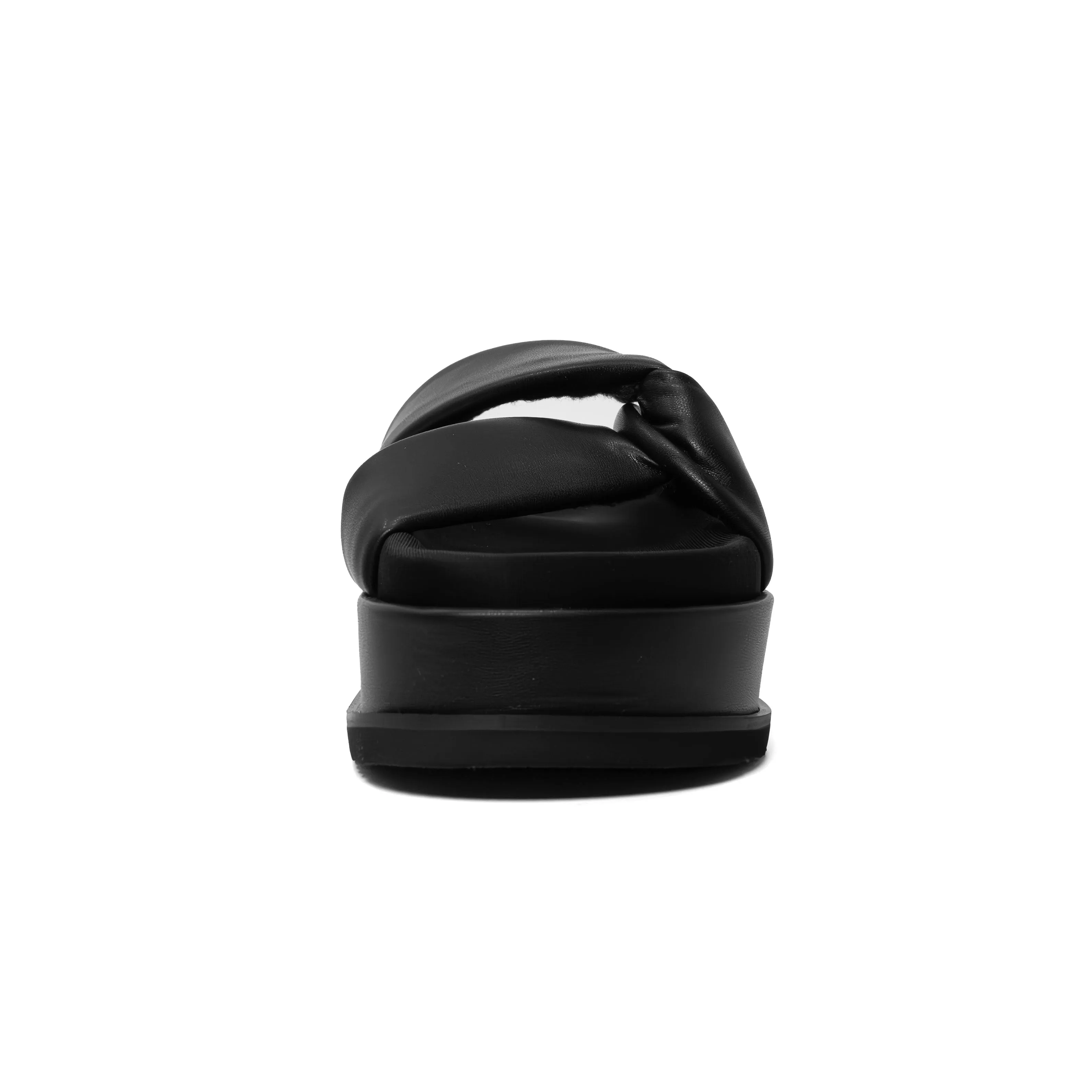 ROAM SIDE SLIP STACK PLATFORM  BLACK VEGAN LEATHER