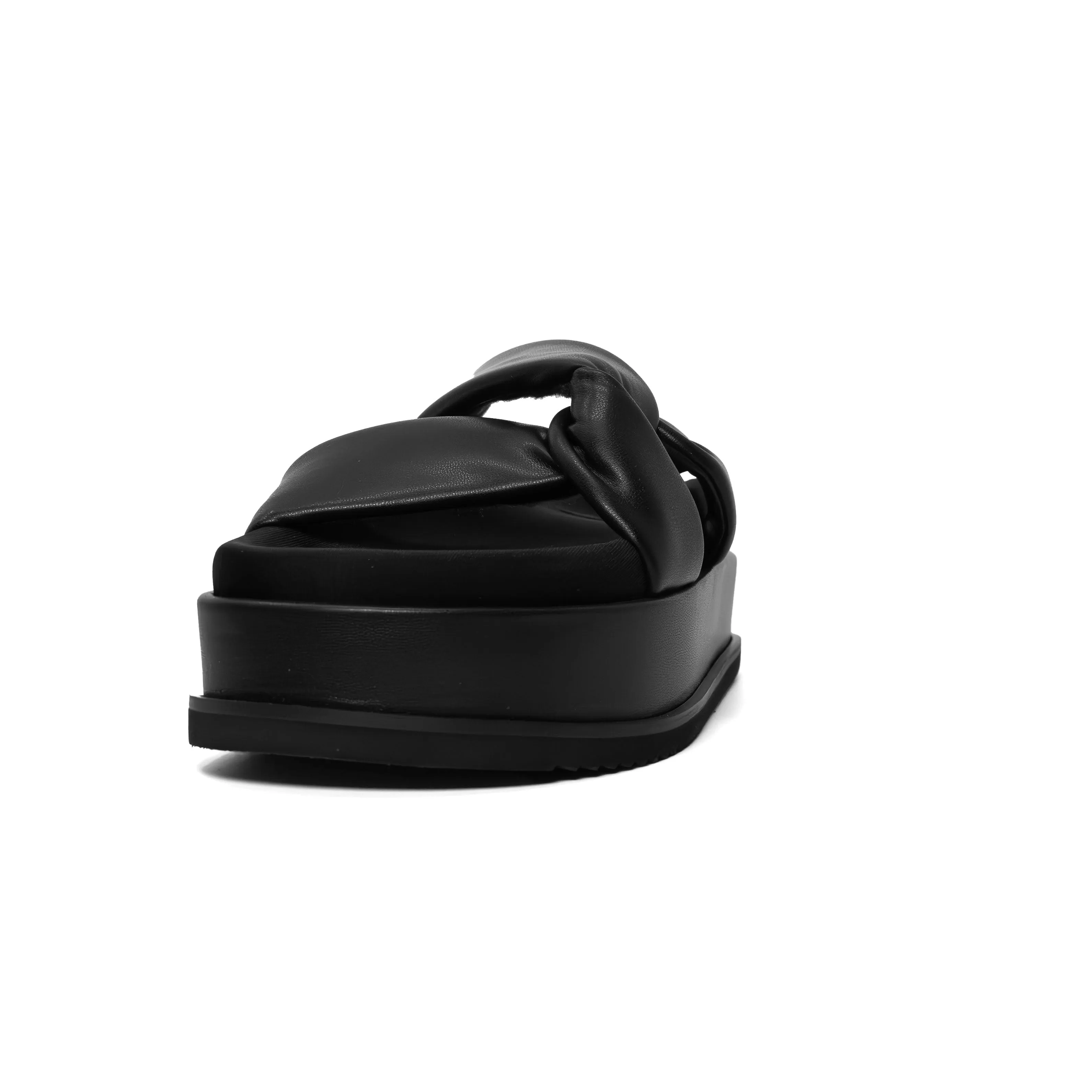 ROAM SIDE SLIP STACK PLATFORM  BLACK VEGAN LEATHER