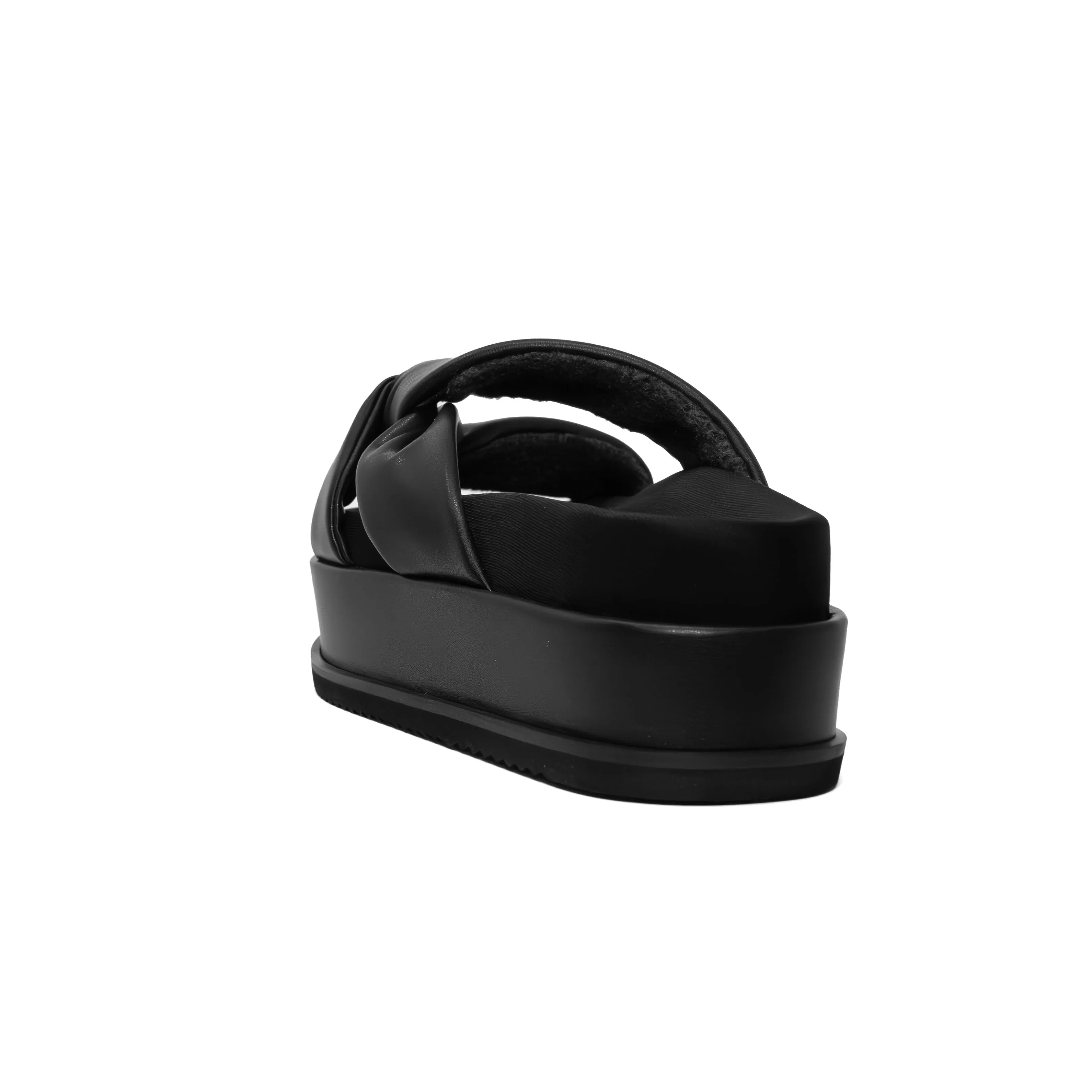ROAM SIDE SLIP STACK PLATFORM  BLACK VEGAN LEATHER