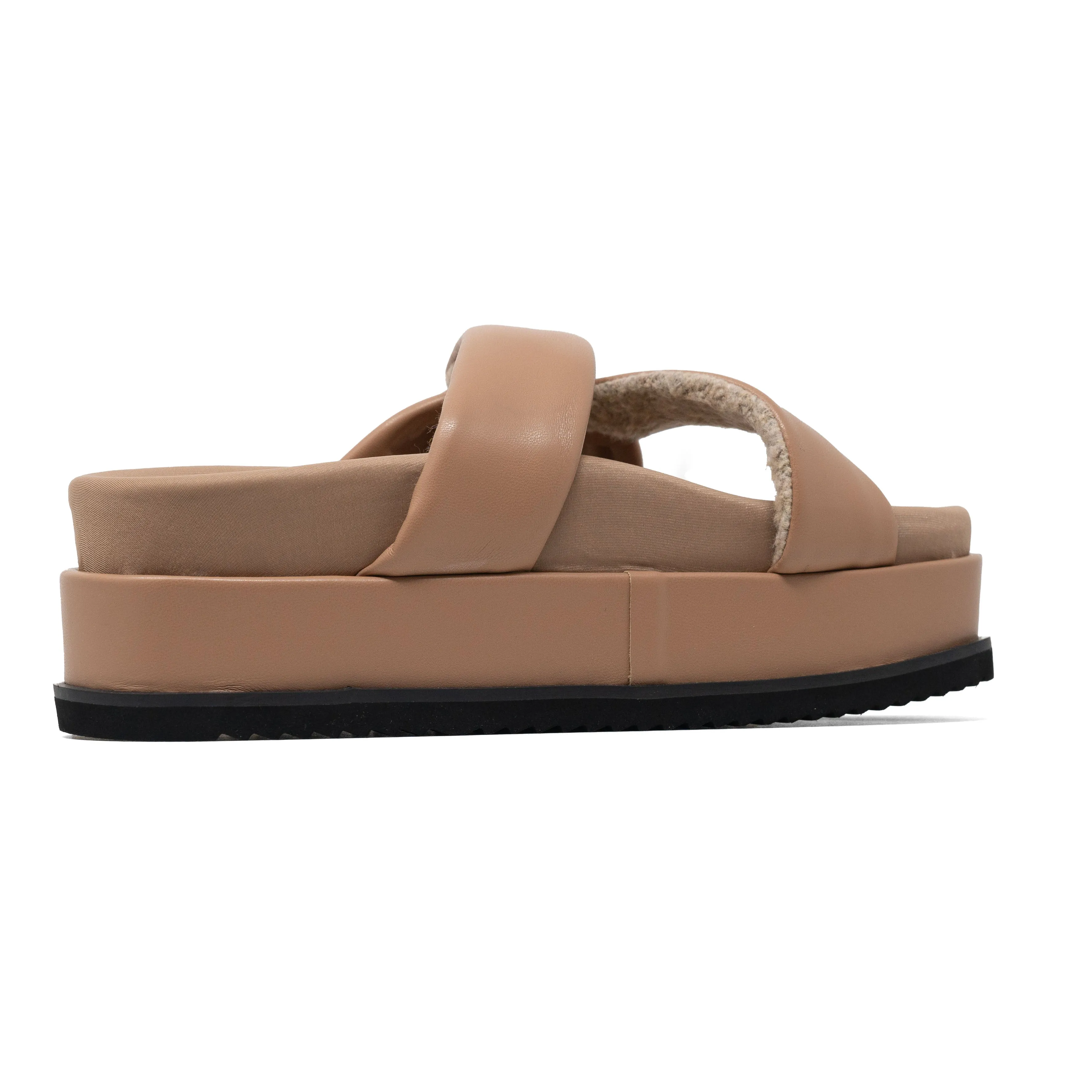 ROAM SIDE SLIP STACK PLATFORM NUDE VEGAN LEATHER