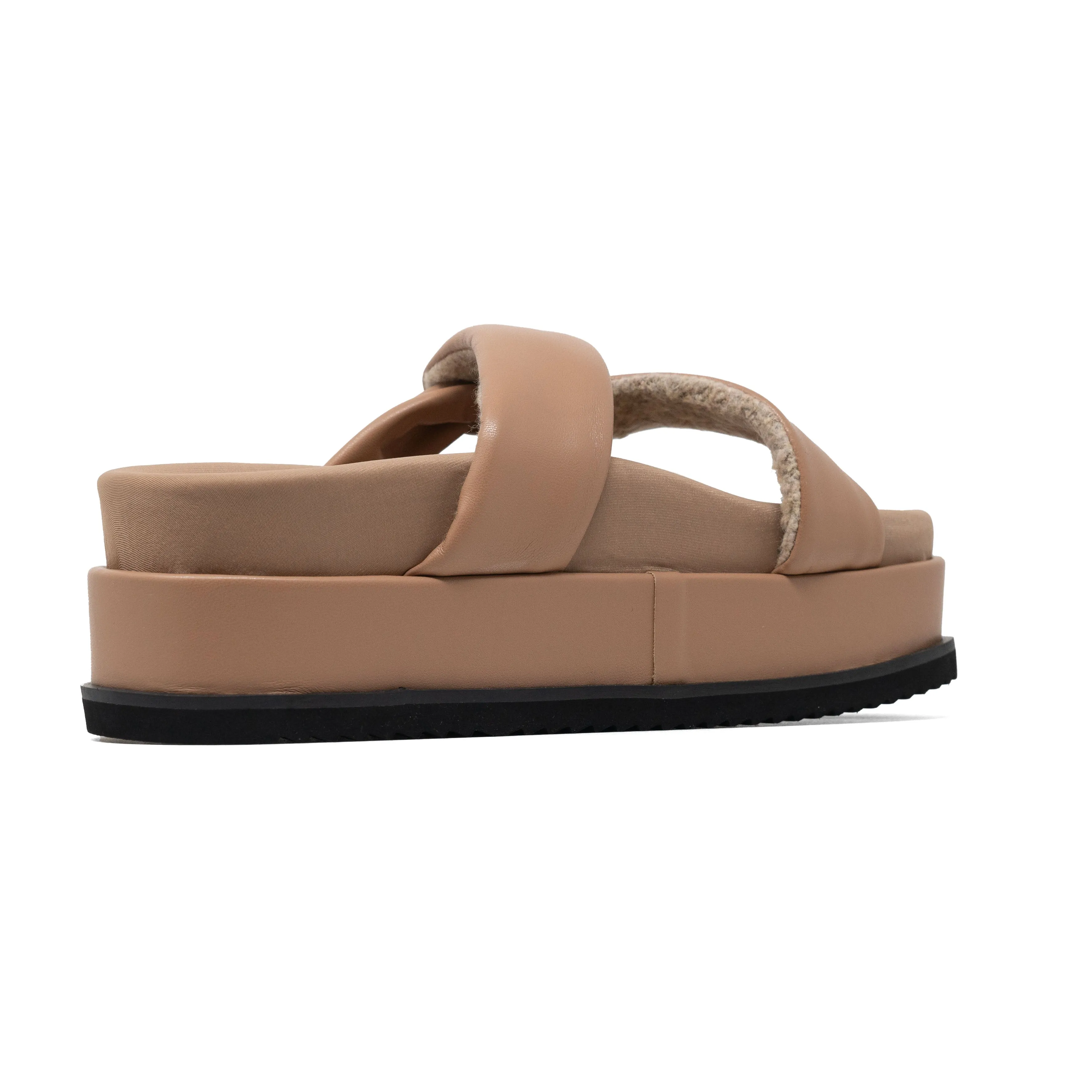 ROAM SIDE SLIP STACK PLATFORM NUDE VEGAN LEATHER