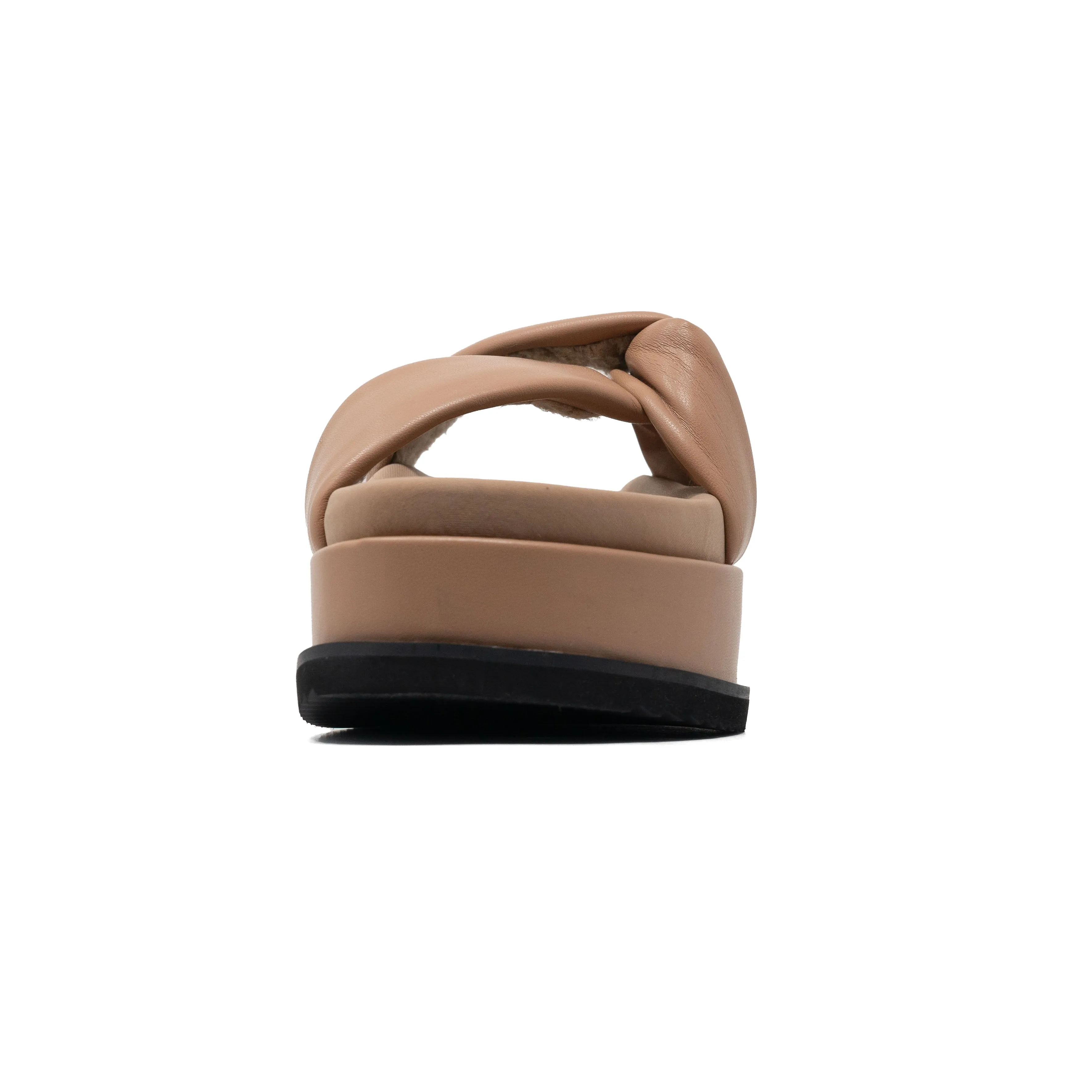 ROAM SIDE SLIP STACK PLATFORM NUDE VEGAN LEATHER