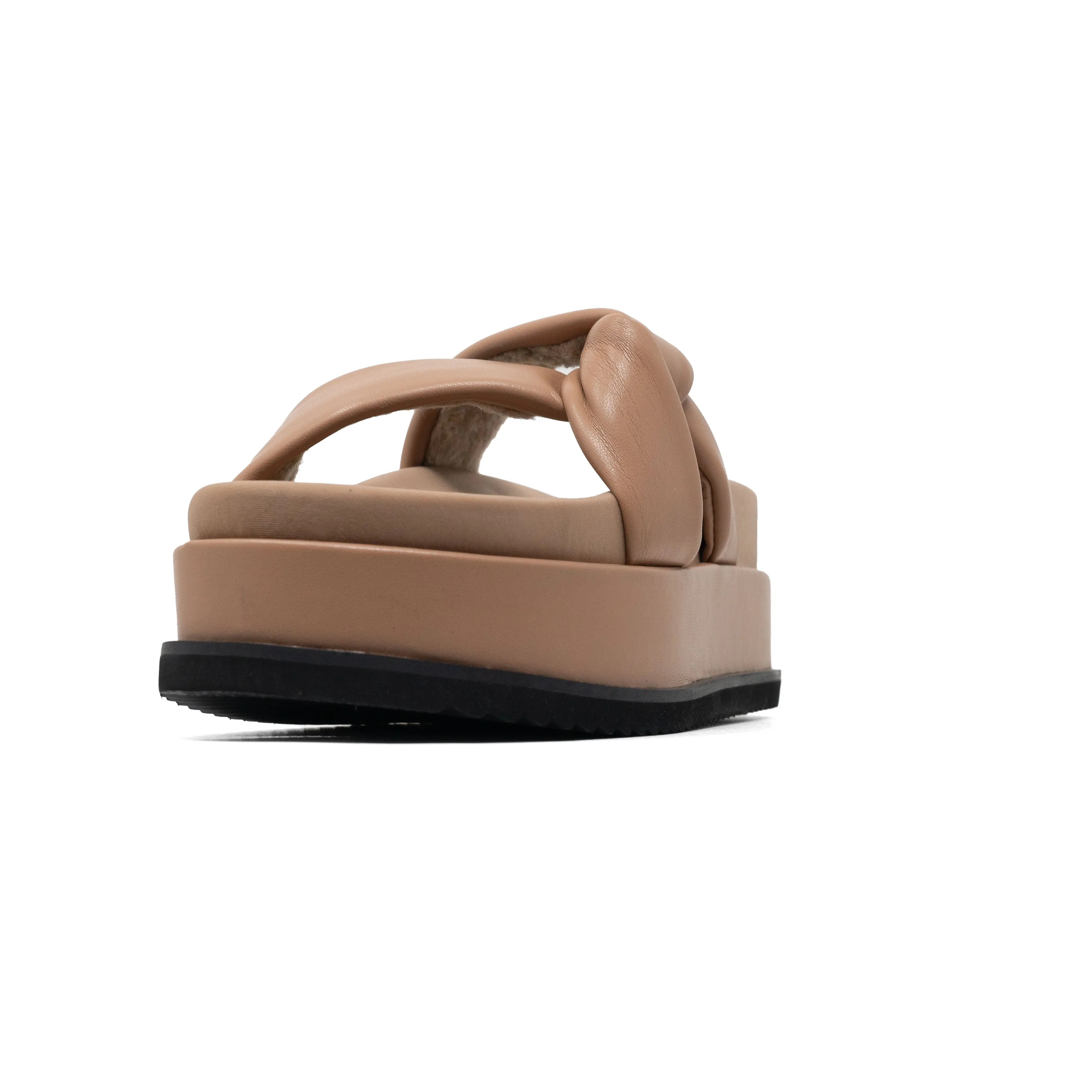 ROAM SIDE SLIP STACK PLATFORM NUDE VEGAN LEATHER