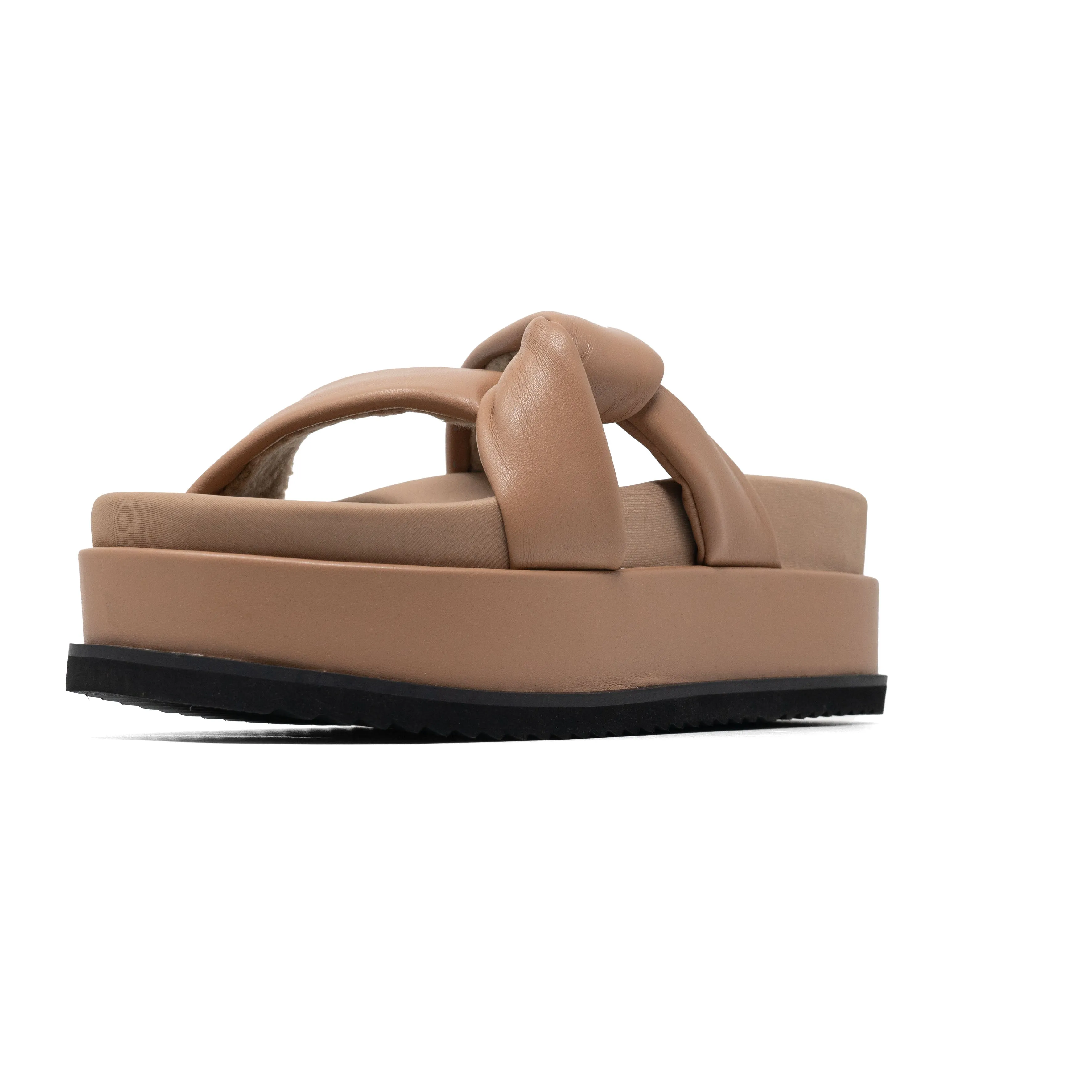 ROAM SIDE SLIP STACK PLATFORM NUDE VEGAN LEATHER
