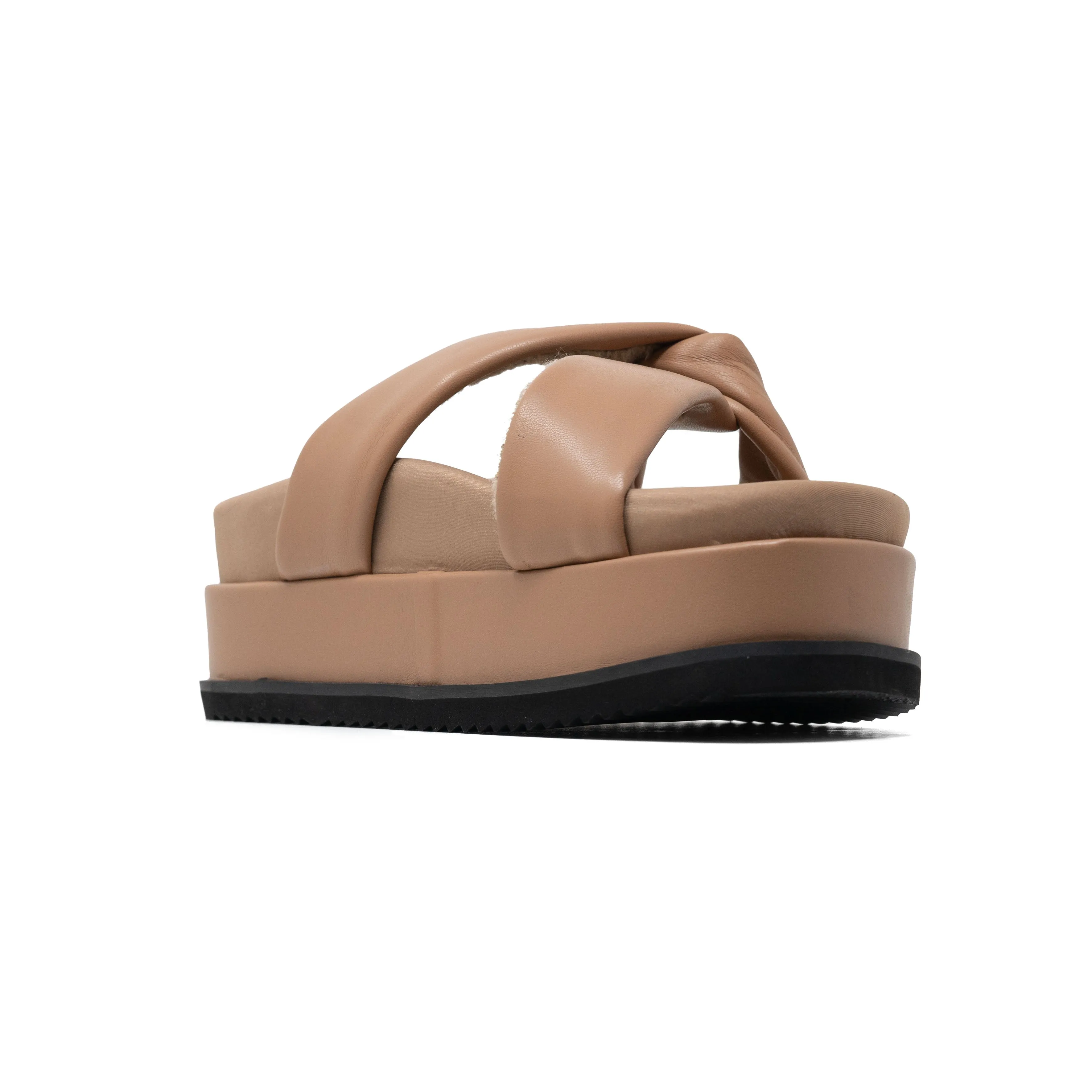 ROAM SIDE SLIP STACK PLATFORM NUDE VEGAN LEATHER