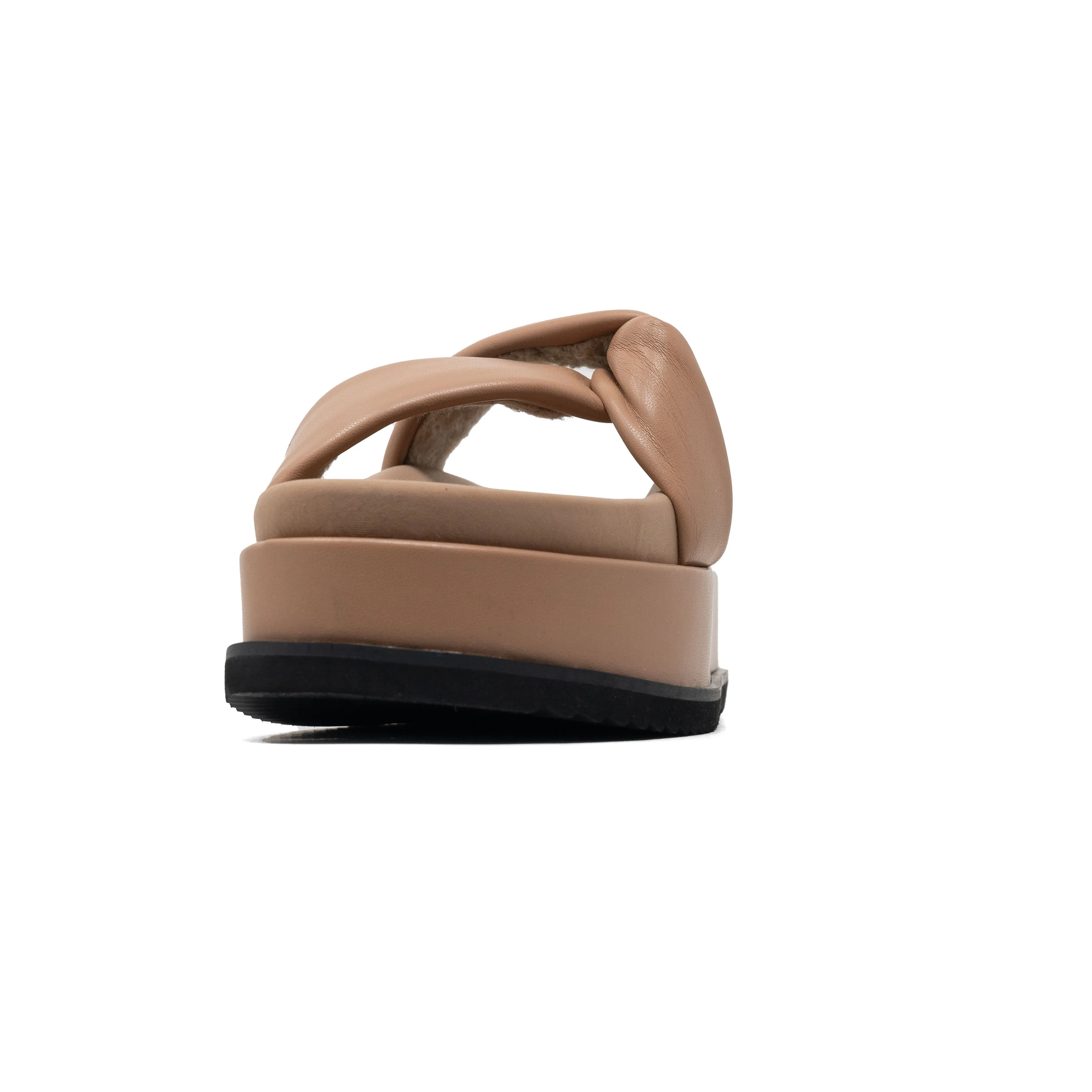 ROAM SIDE SLIP STACK PLATFORM NUDE VEGAN LEATHER