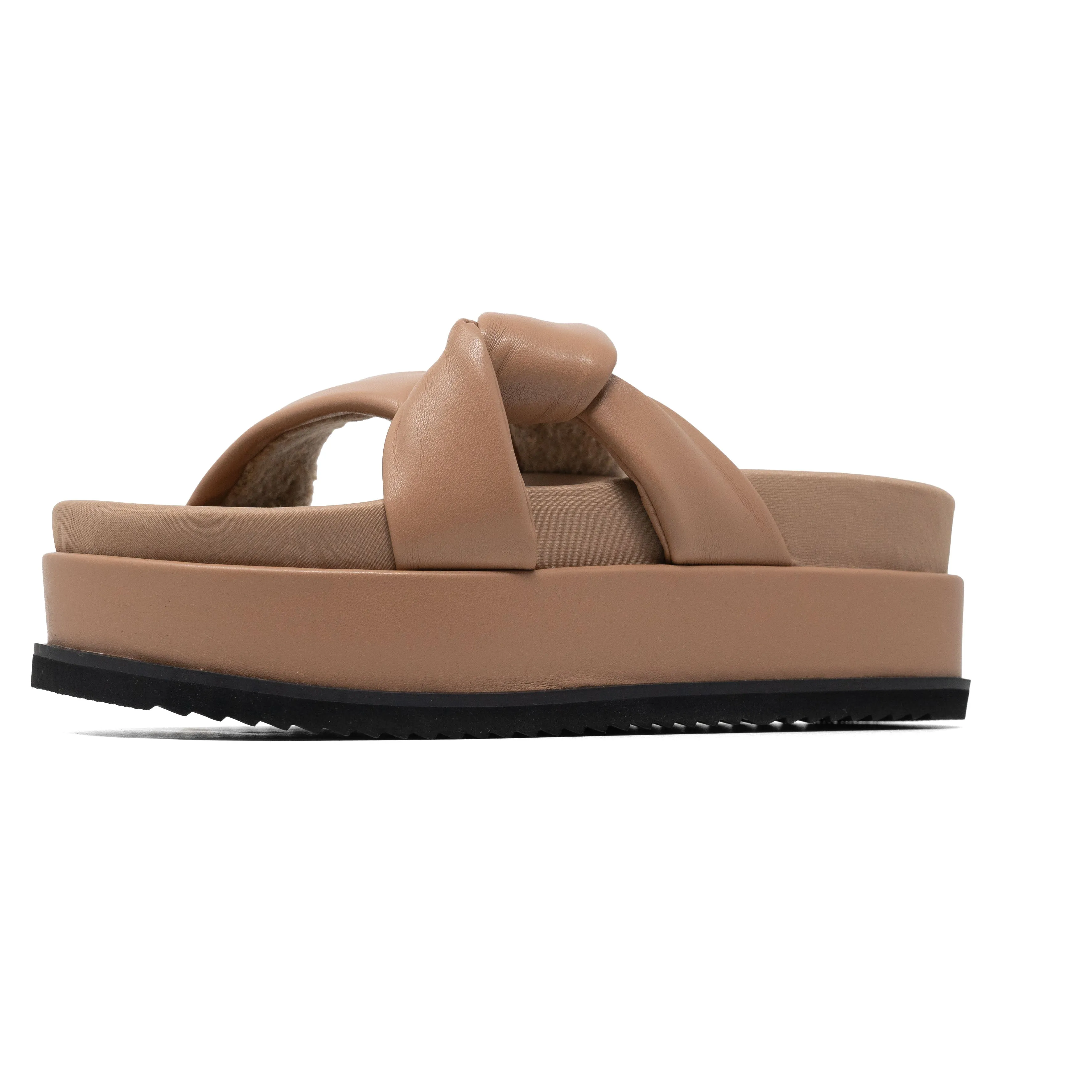 ROAM SIDE SLIP STACK PLATFORM NUDE VEGAN LEATHER