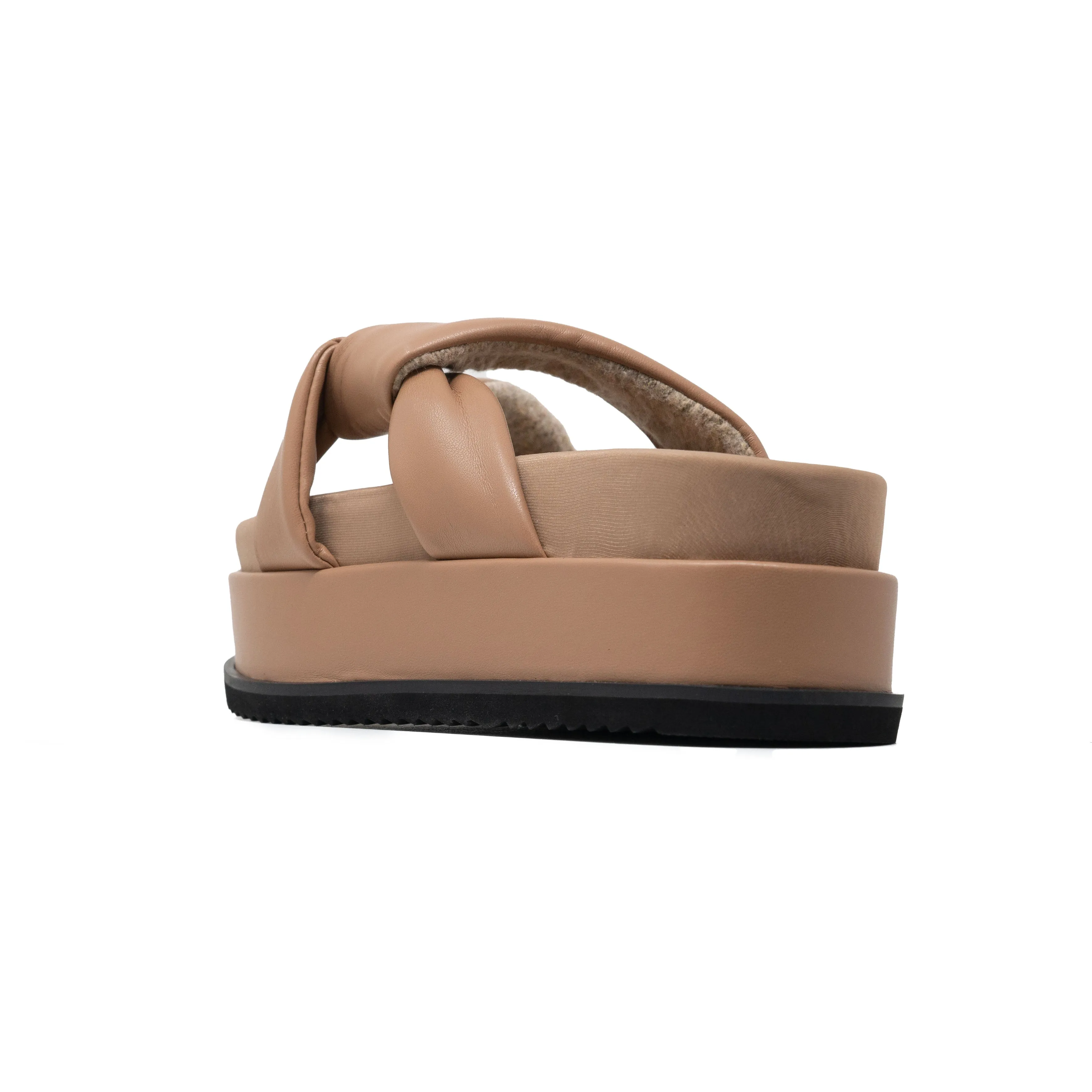 ROAM SIDE SLIP STACK PLATFORM NUDE VEGAN LEATHER