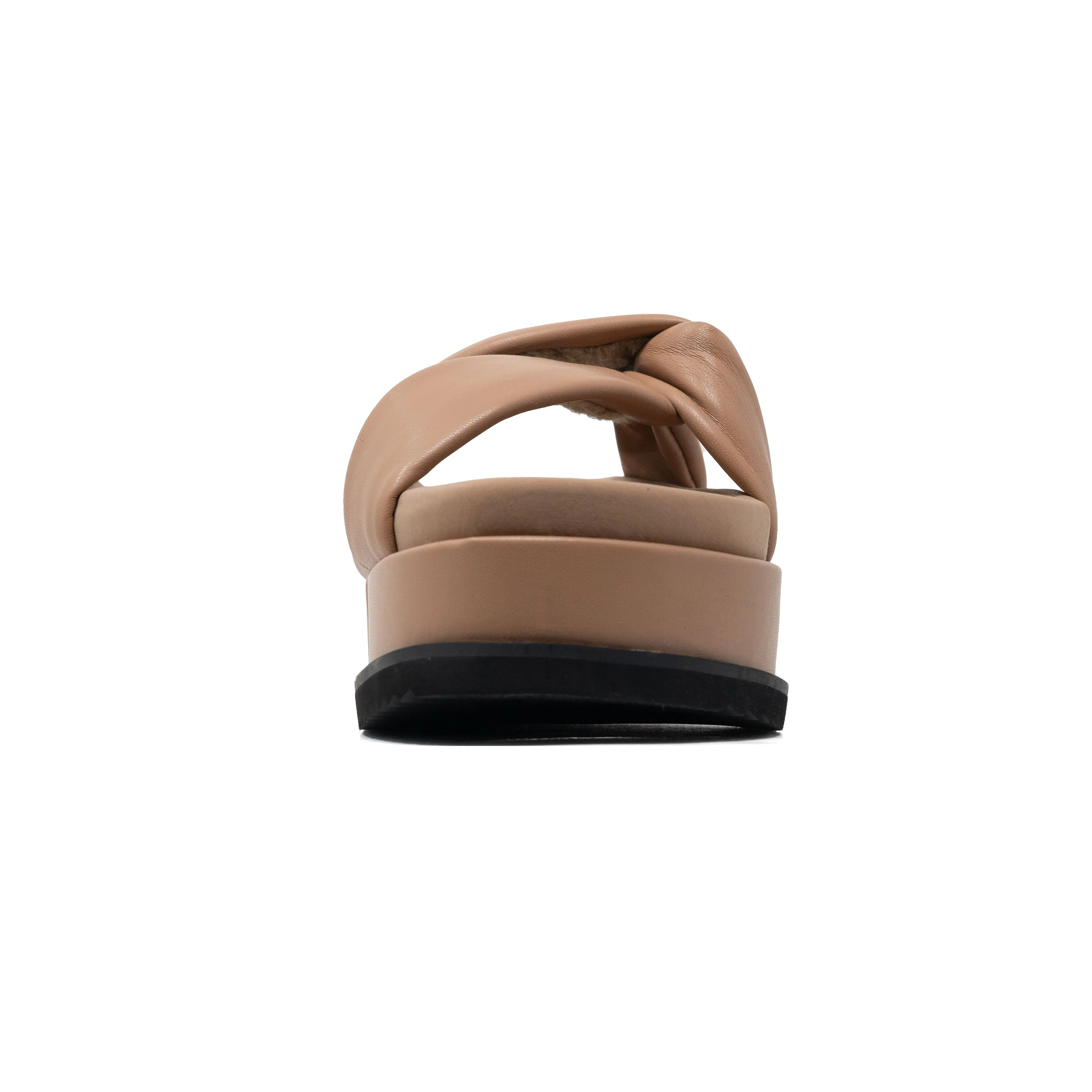 ROAM SIDE SLIP STACK PLATFORM NUDE VEGAN LEATHER