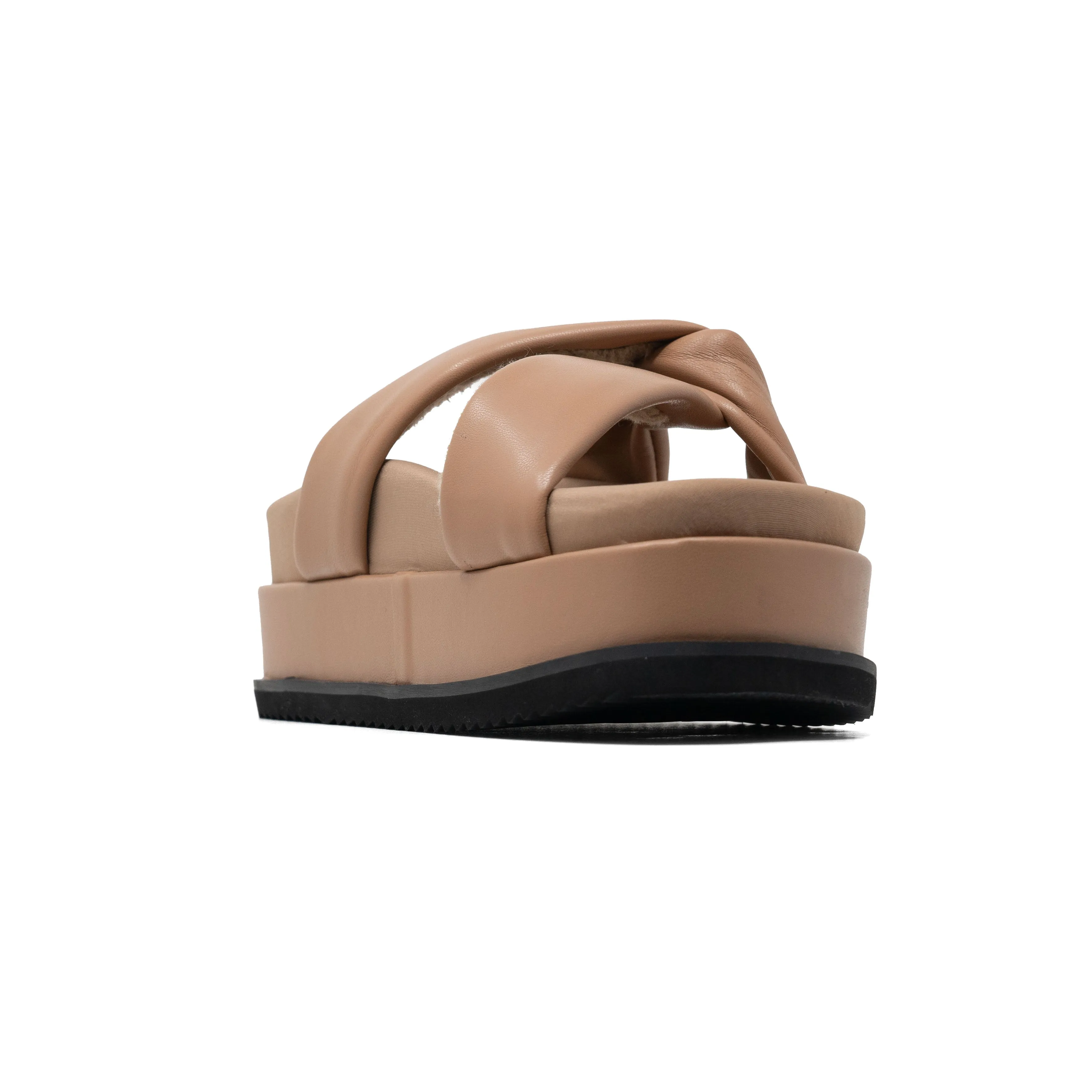 ROAM SIDE SLIP STACK PLATFORM NUDE VEGAN LEATHER