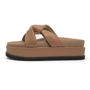 ROAM SIDE SLIP STACK PLATFORM NUDE VEGAN LEATHER