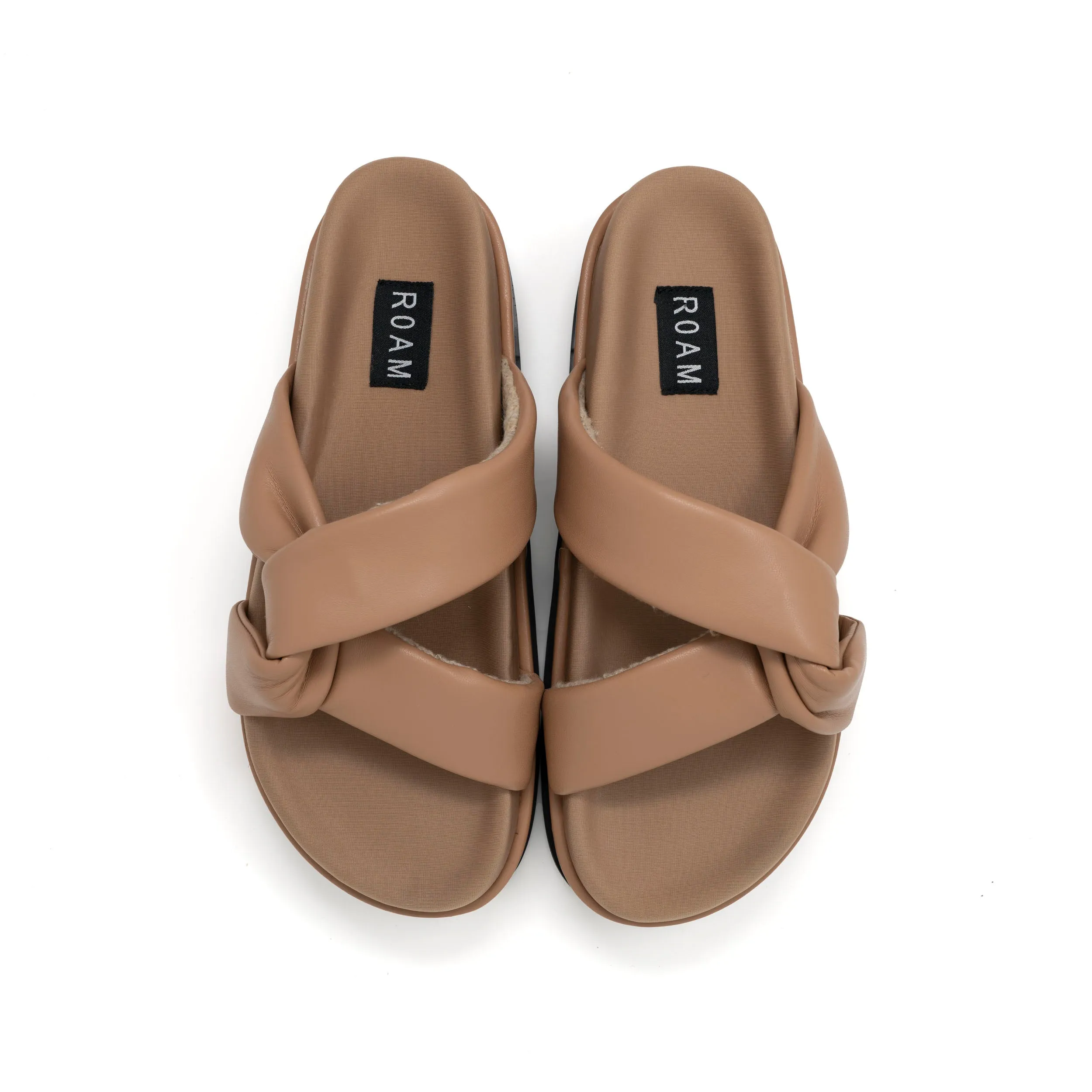 ROAM SIDE SLIP STACK PLATFORM NUDE VEGAN LEATHER
