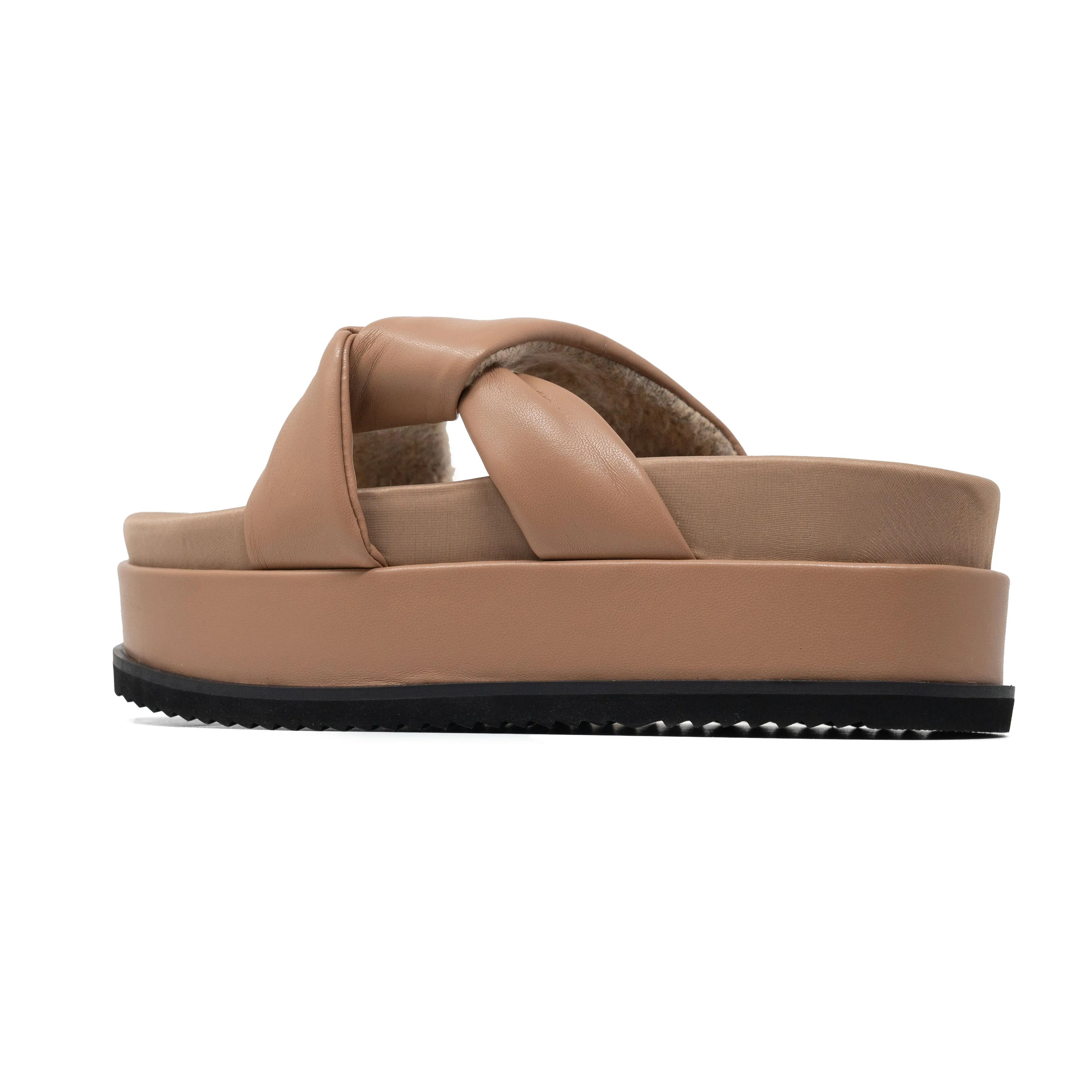 ROAM SIDE SLIP STACK PLATFORM NUDE VEGAN LEATHER