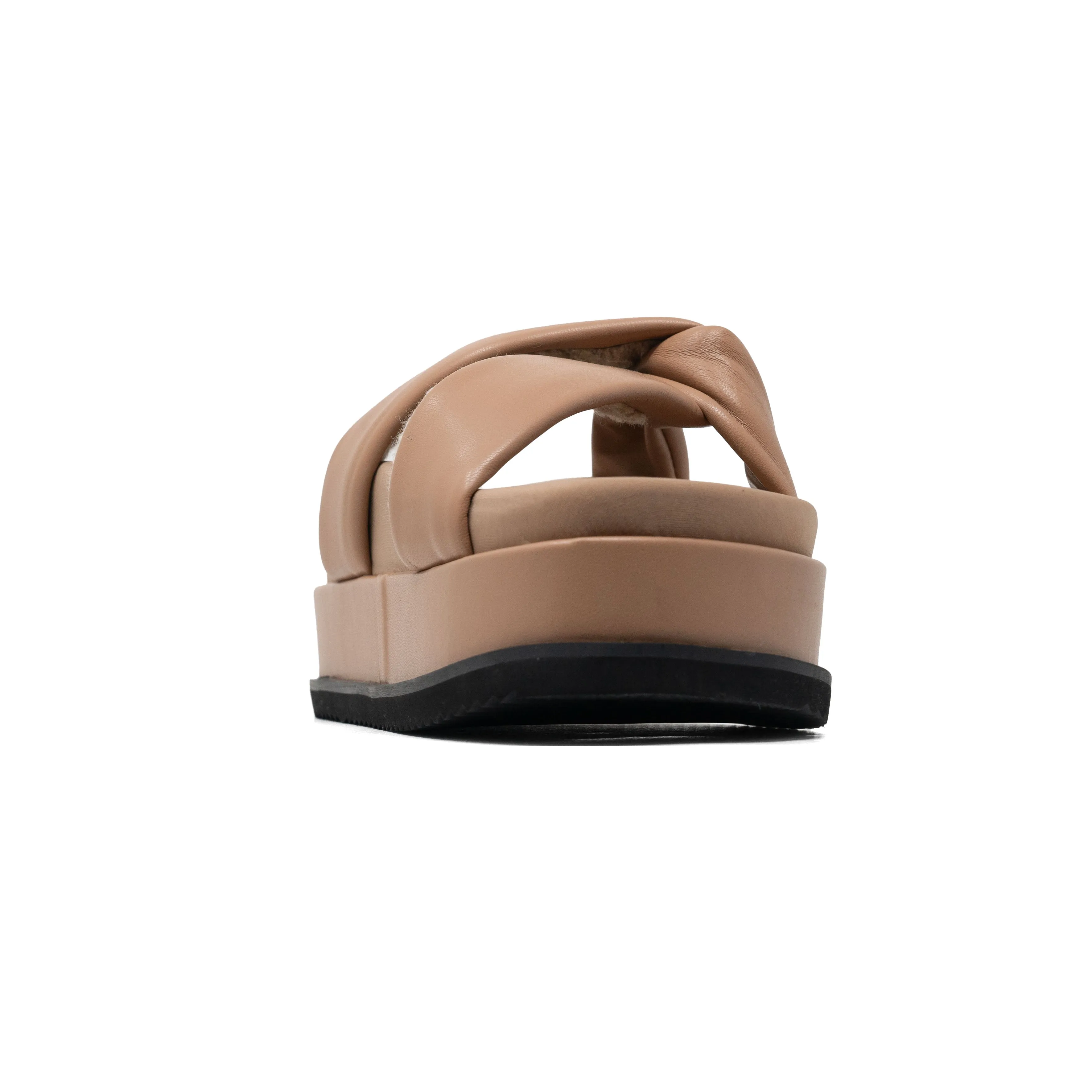 ROAM SIDE SLIP STACK PLATFORM NUDE VEGAN LEATHER