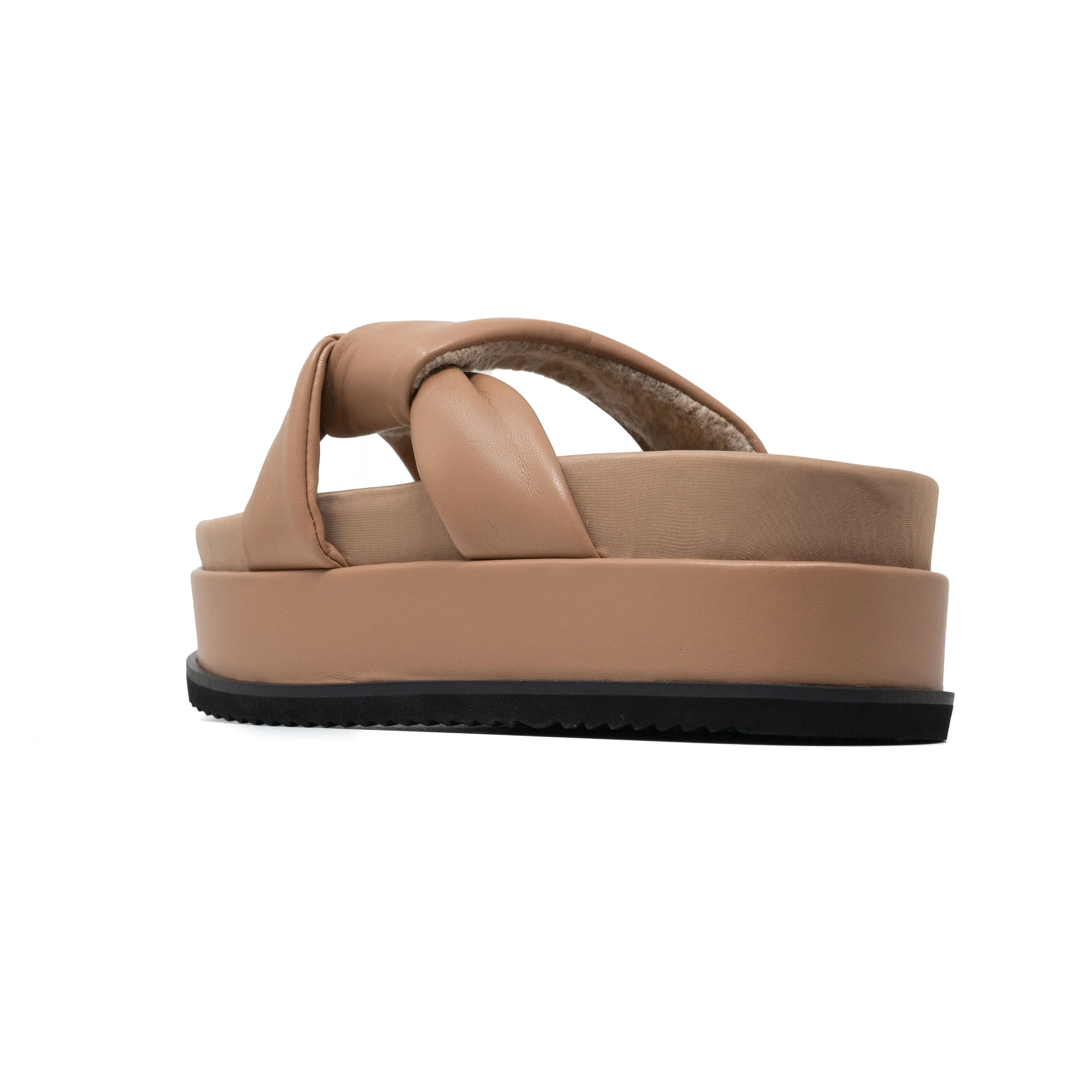 ROAM SIDE SLIP STACK PLATFORM NUDE VEGAN LEATHER