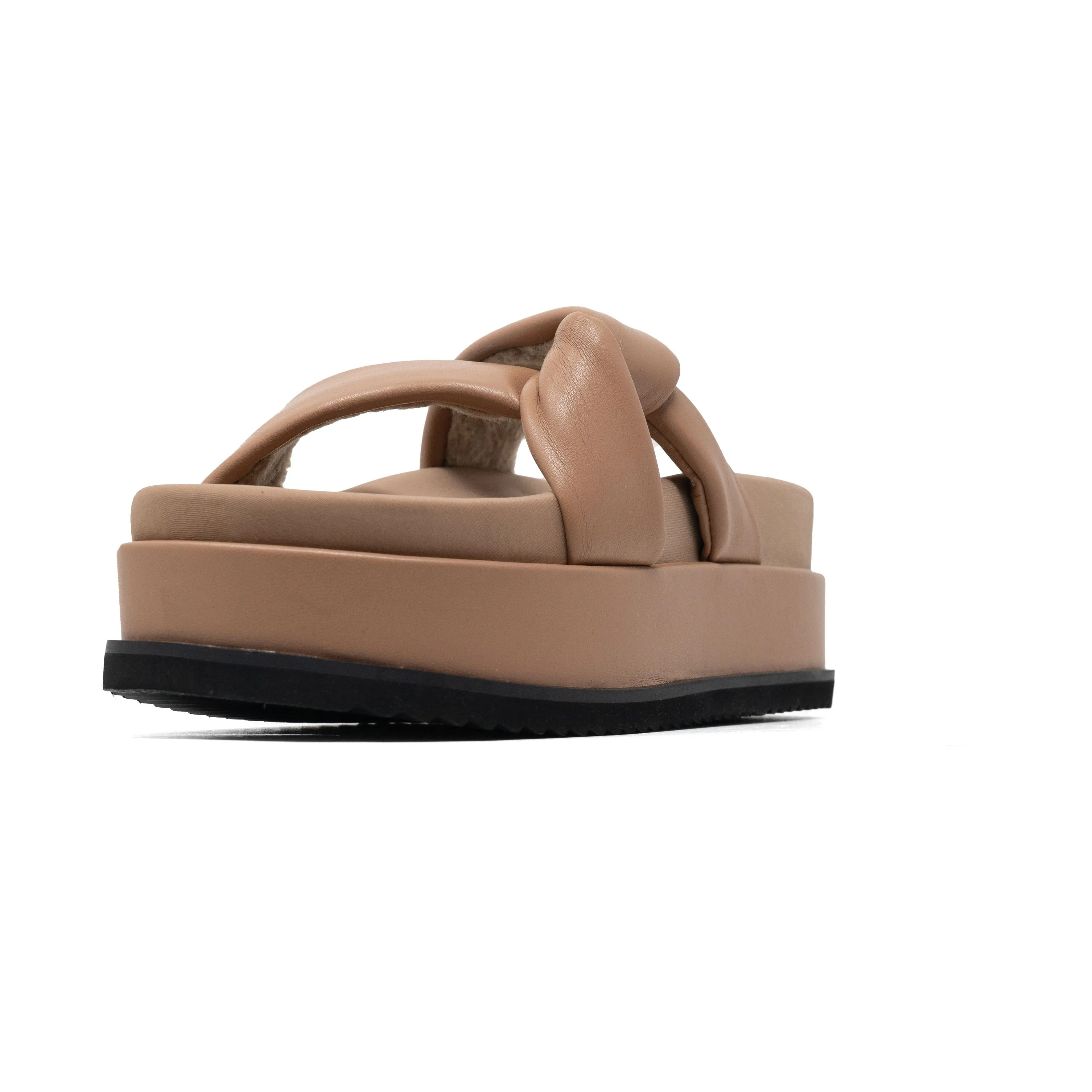 ROAM SIDE SLIP STACK PLATFORM NUDE VEGAN LEATHER