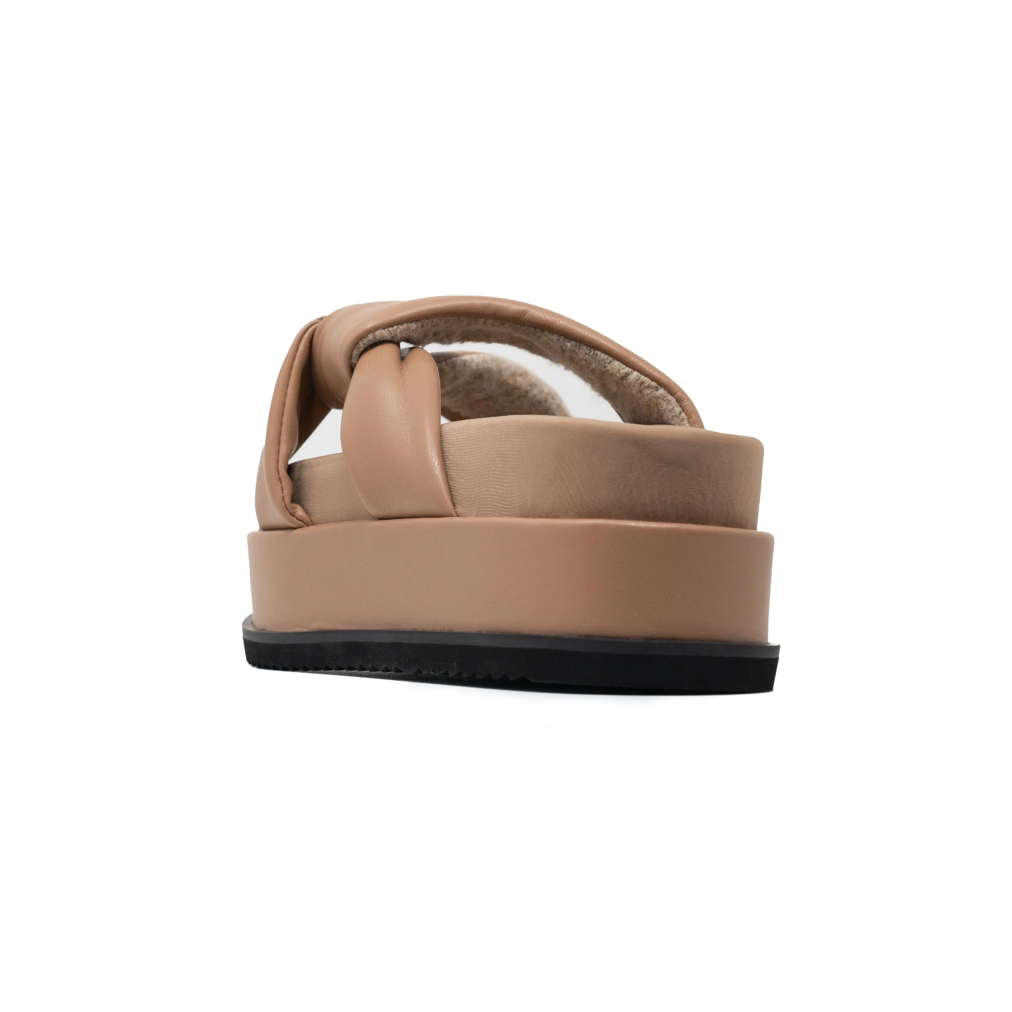 ROAM SIDE SLIP STACK PLATFORM NUDE VEGAN LEATHER