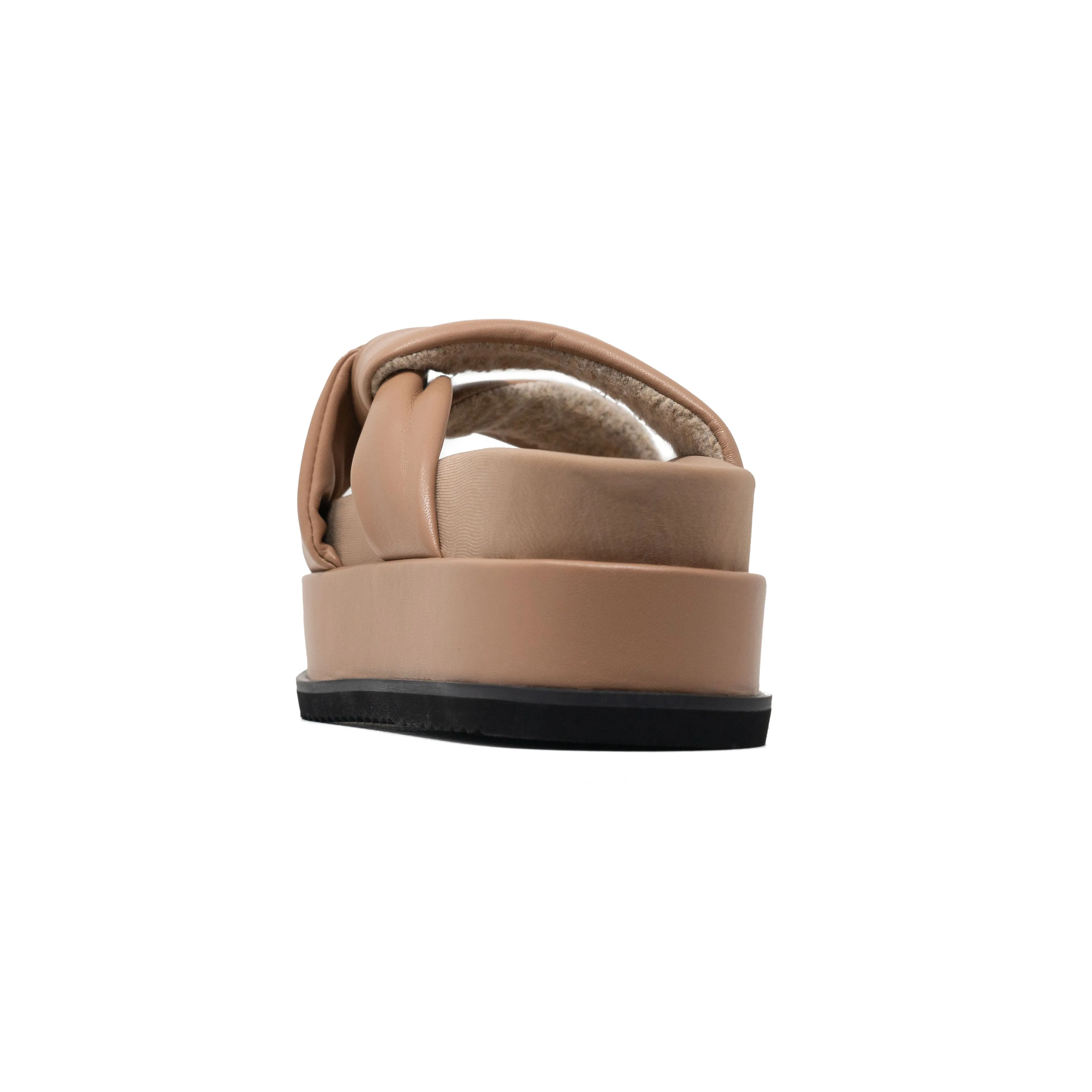 ROAM SIDE SLIP STACK PLATFORM NUDE VEGAN LEATHER