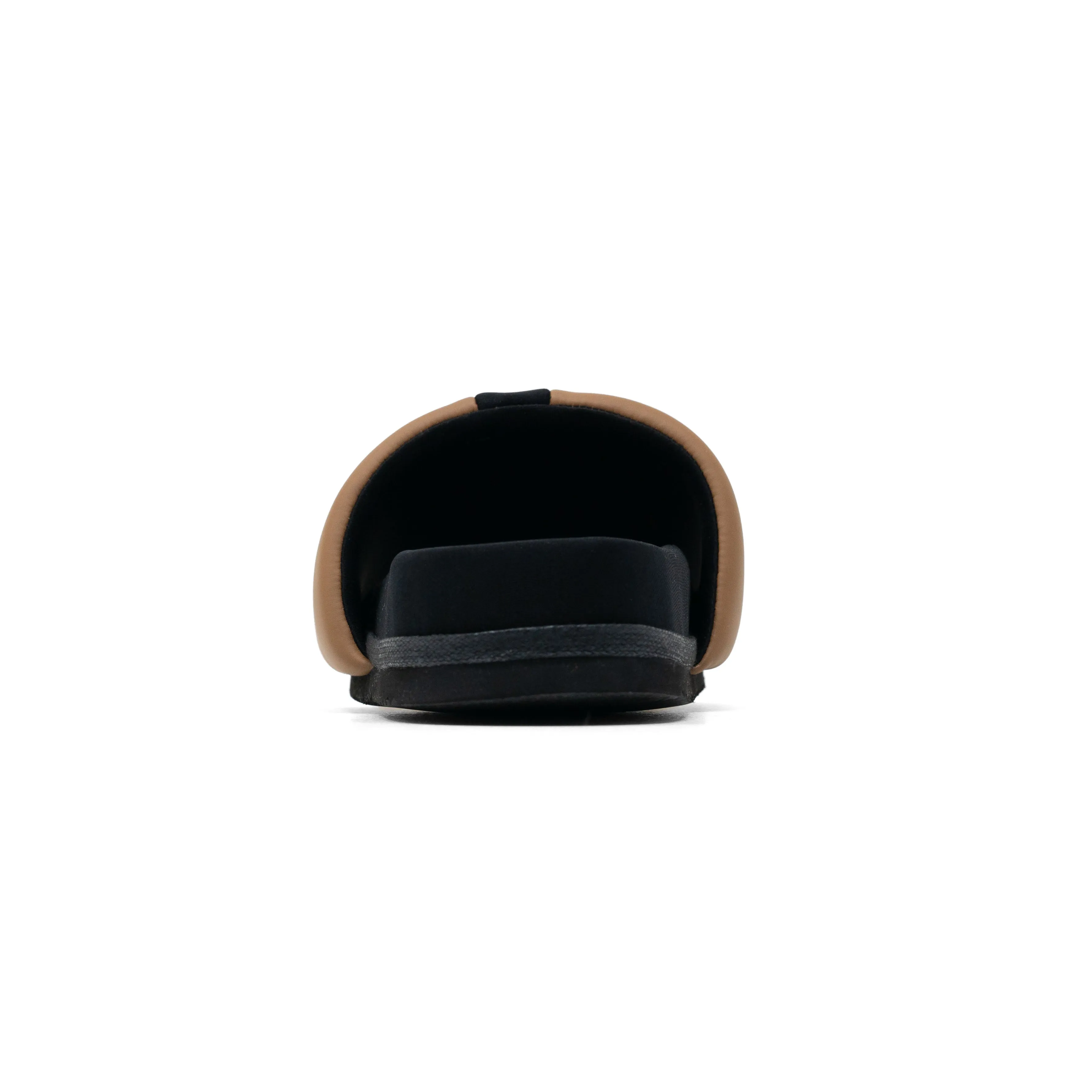 ROAM STRIPE SLIDER BEIGE & BLACK VEGAN LEATHER