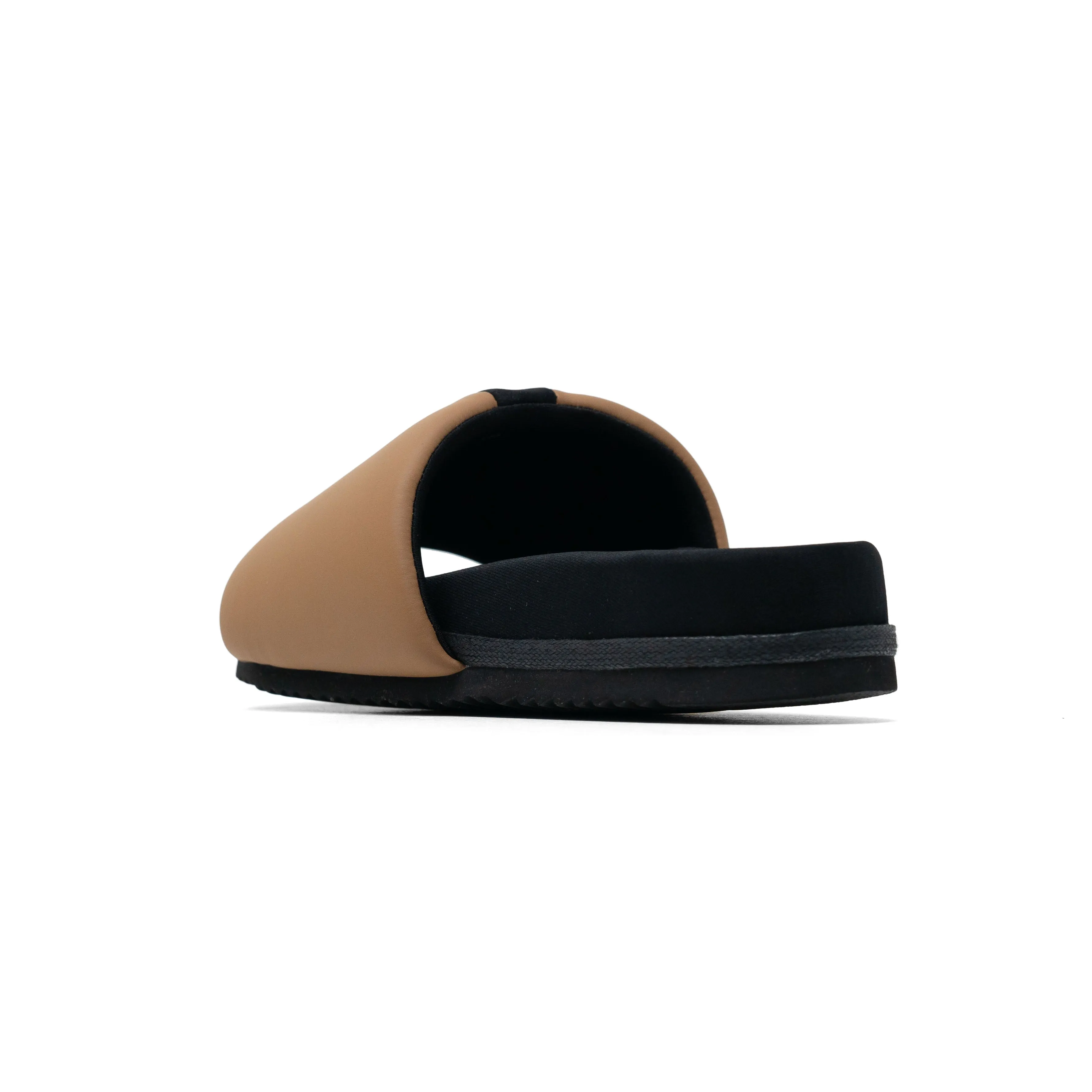 ROAM STRIPE SLIDER BEIGE & BLACK VEGAN LEATHER