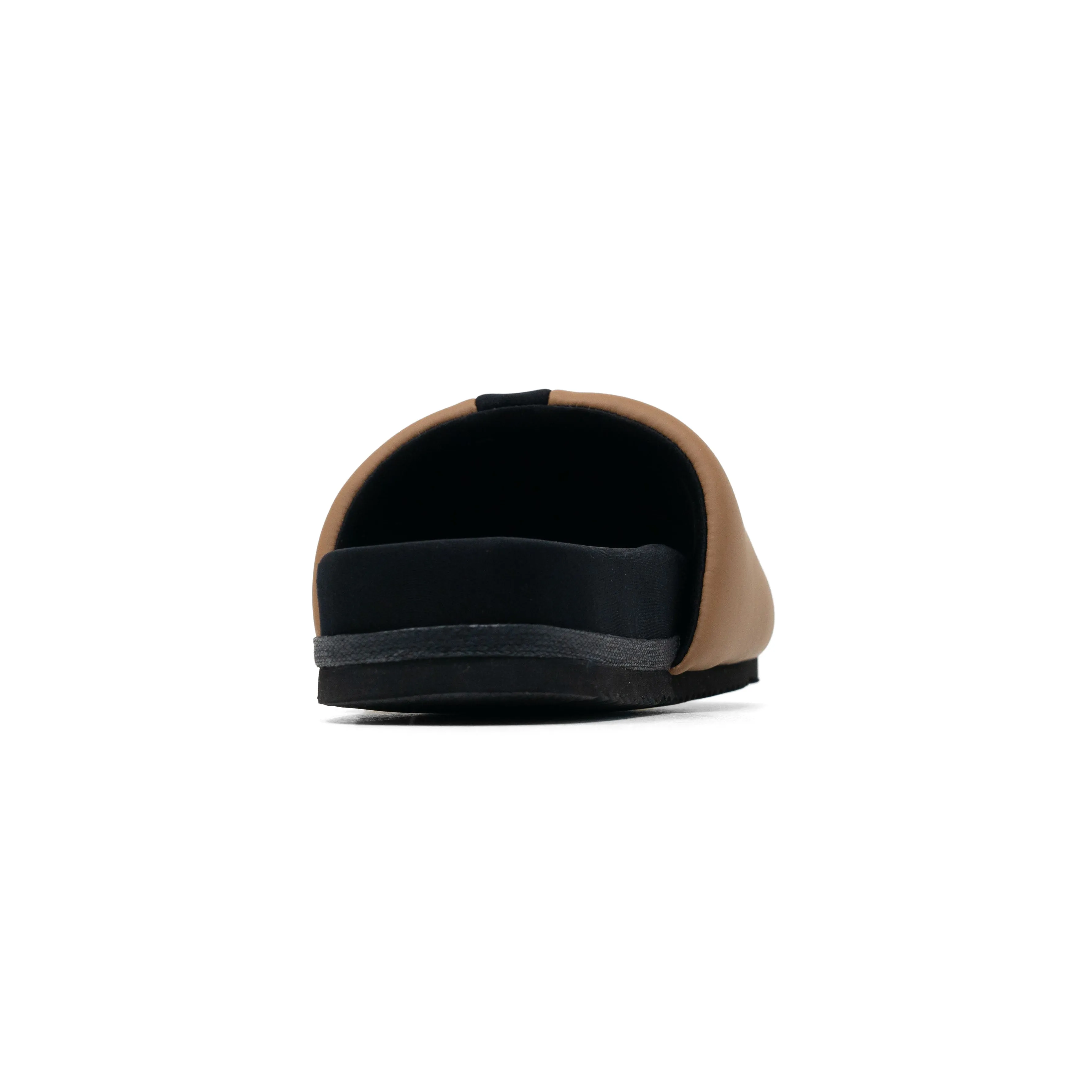 ROAM STRIPE SLIDER BEIGE & BLACK VEGAN LEATHER