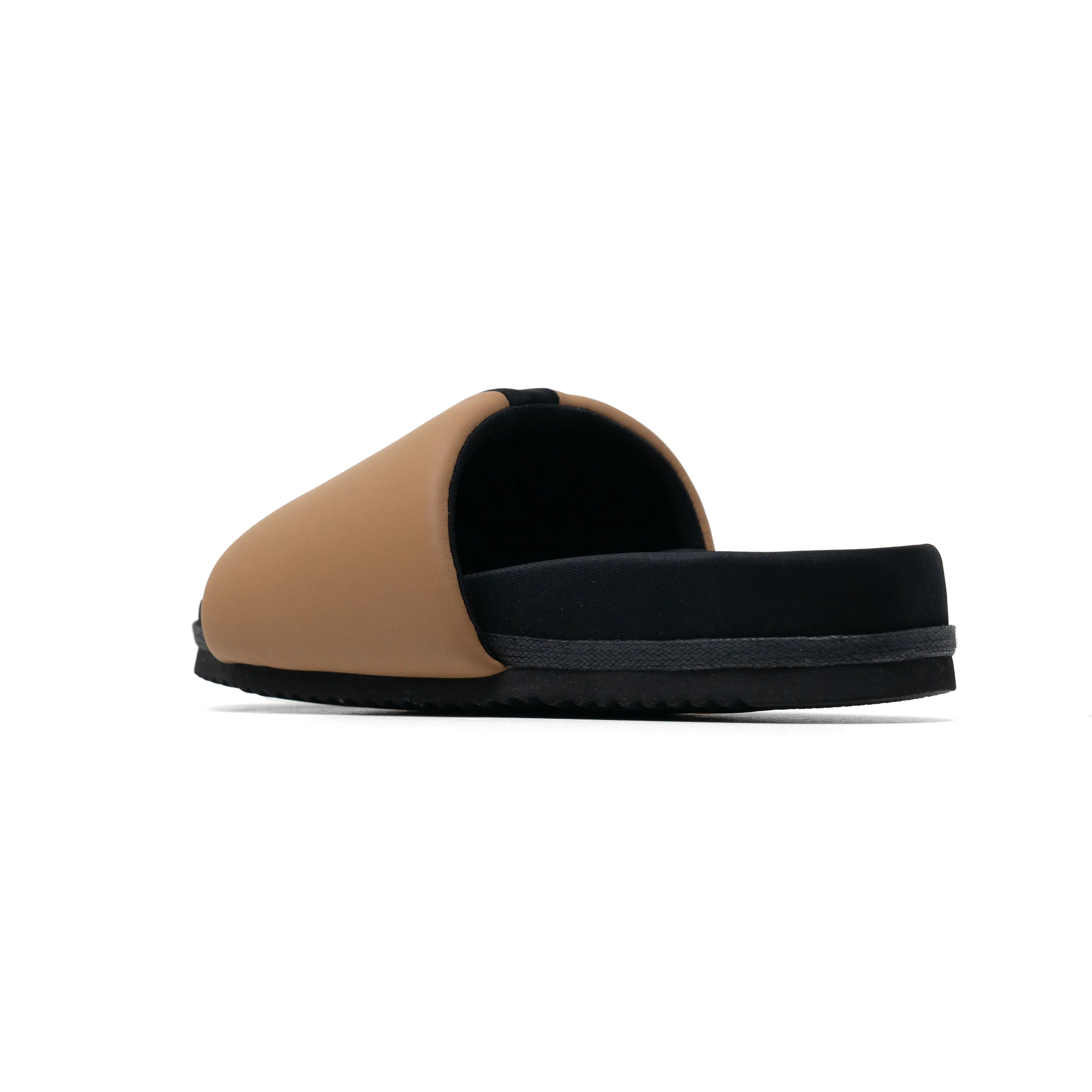 ROAM STRIPE SLIDER BEIGE & BLACK VEGAN LEATHER