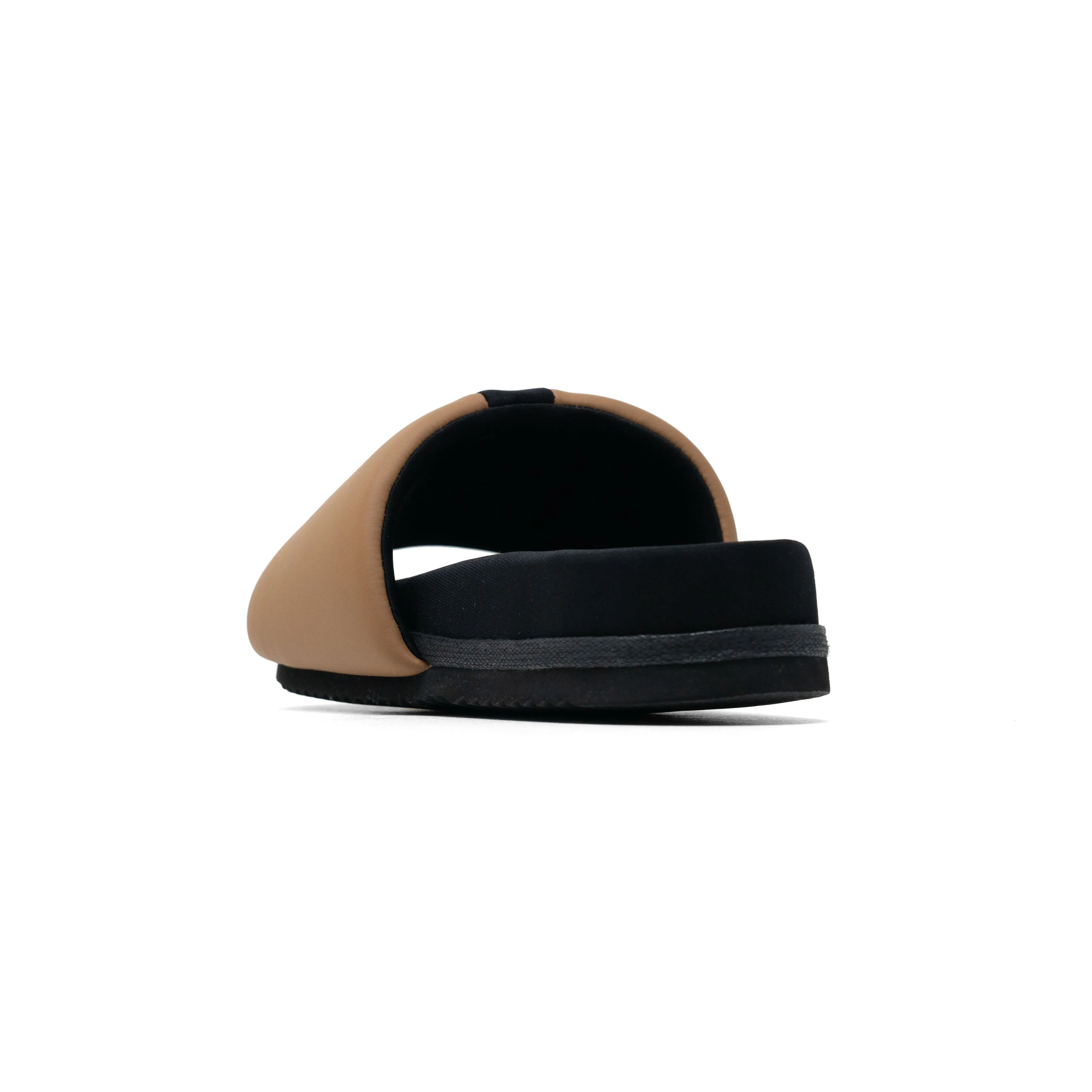 ROAM STRIPE SLIDER BEIGE & BLACK VEGAN LEATHER