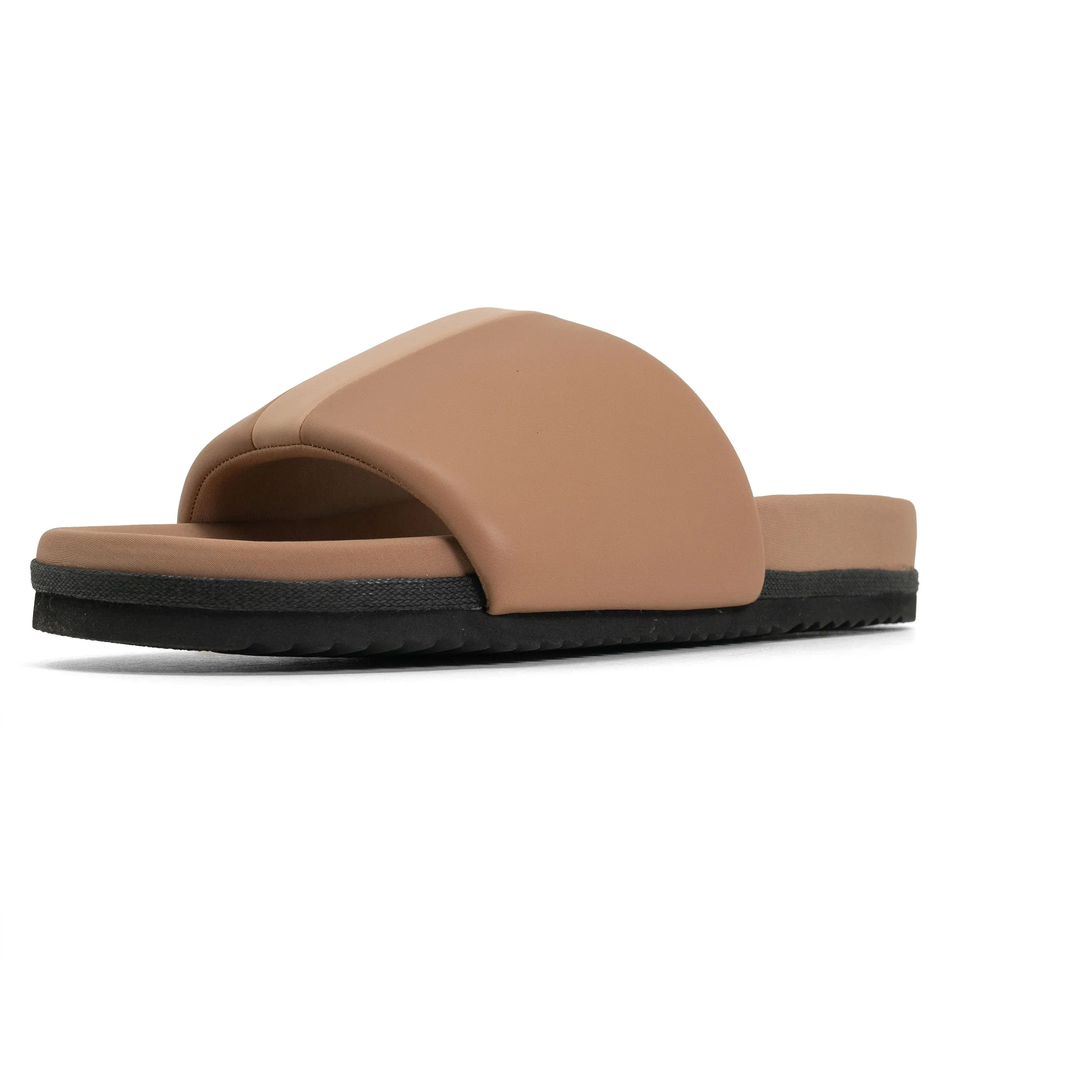 ROAM STRIPE SLIDER BEIGE & NUDE VEGAN LEATHER