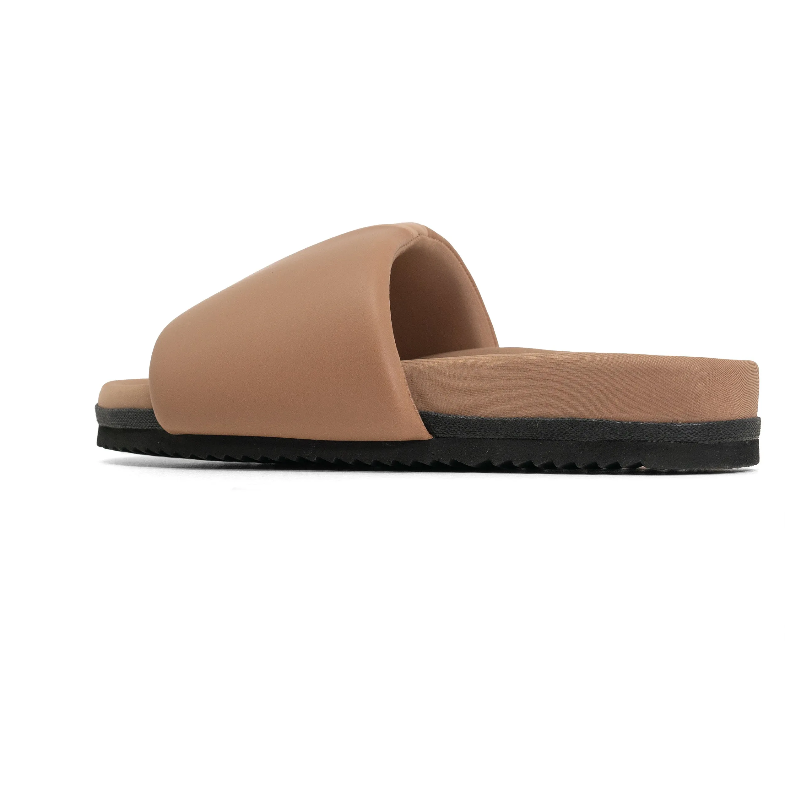 ROAM STRIPE SLIDER BEIGE & NUDE VEGAN LEATHER