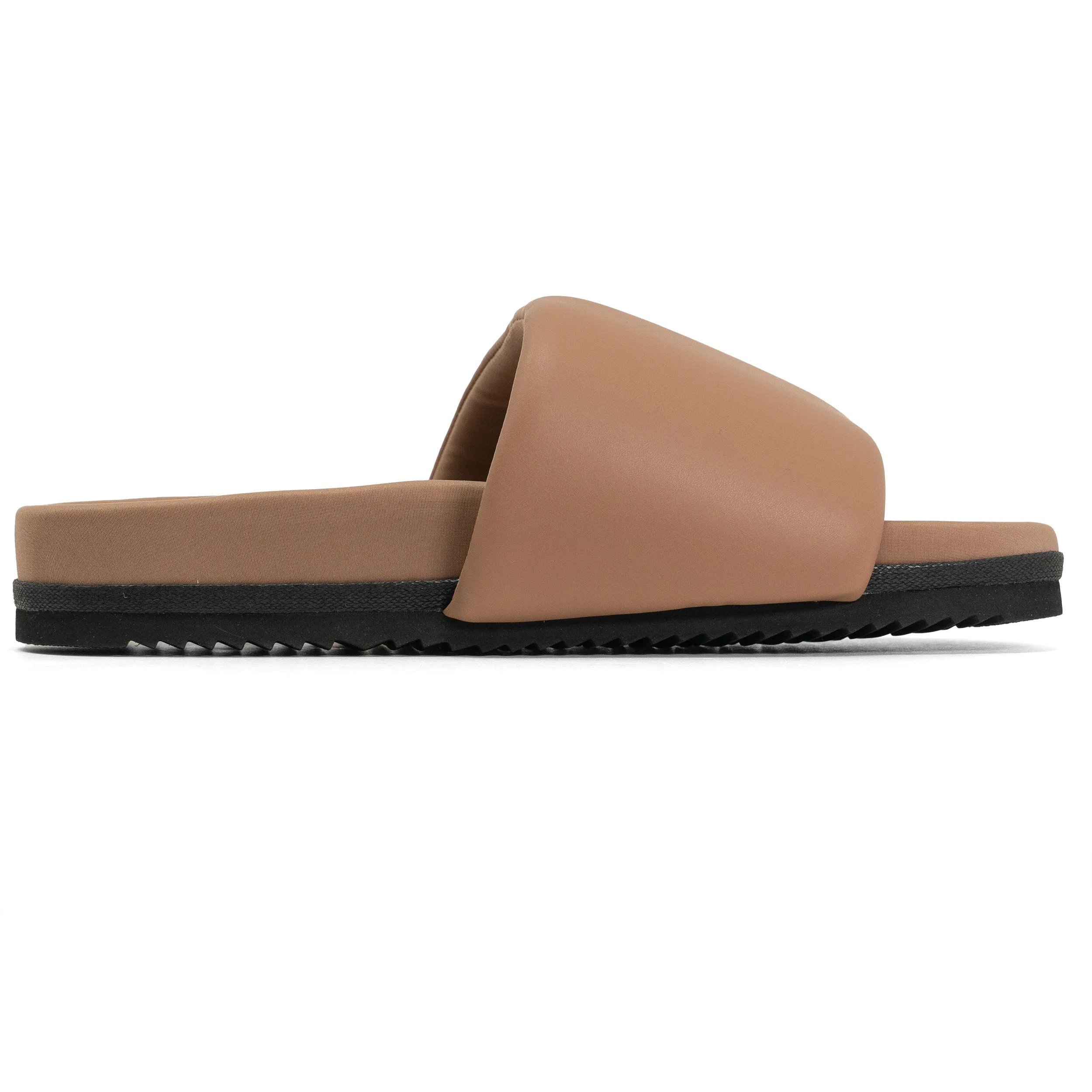 ROAM STRIPE SLIDER BEIGE & NUDE VEGAN LEATHER